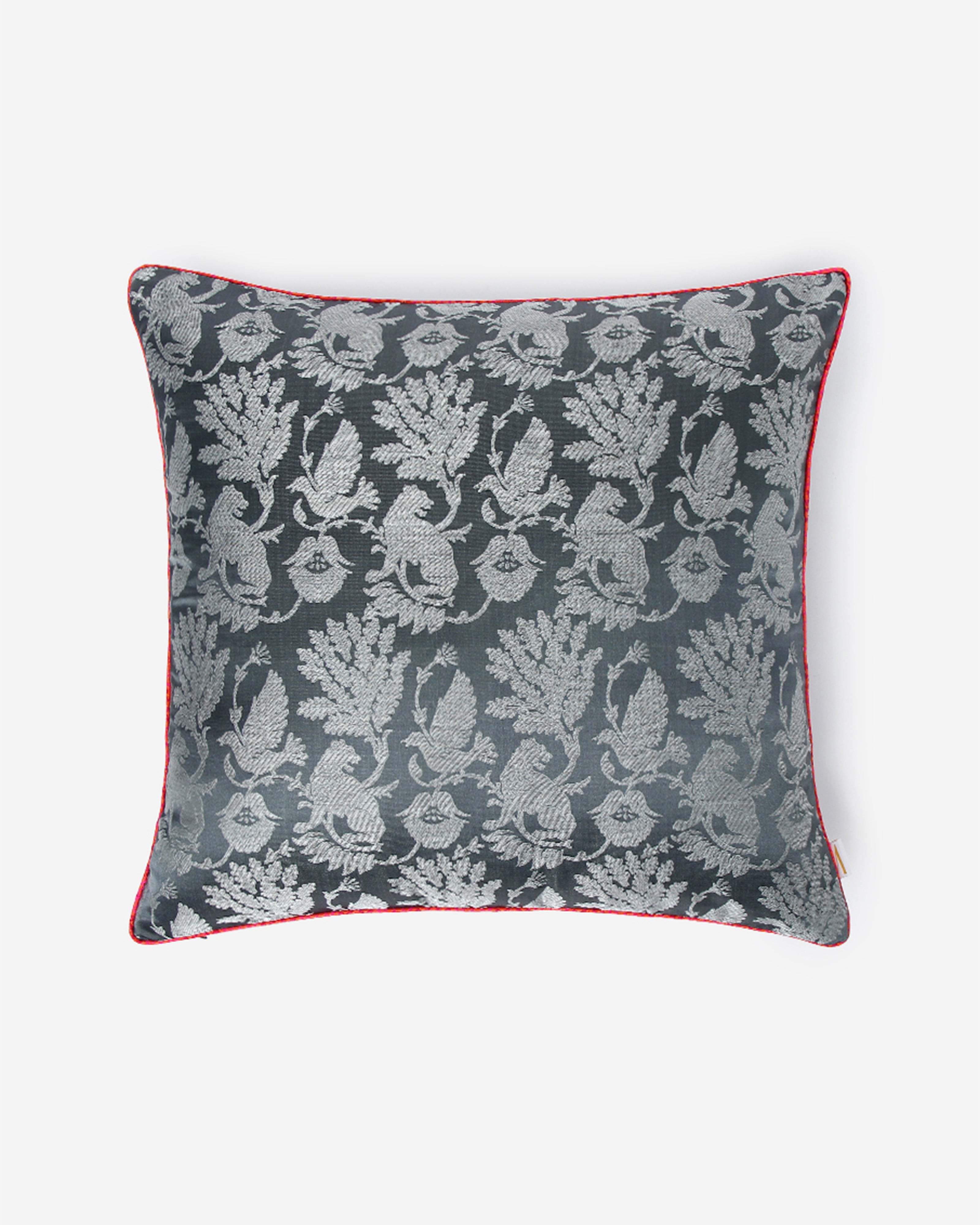 Forest Satin Brocade Silk Cushion Cover
