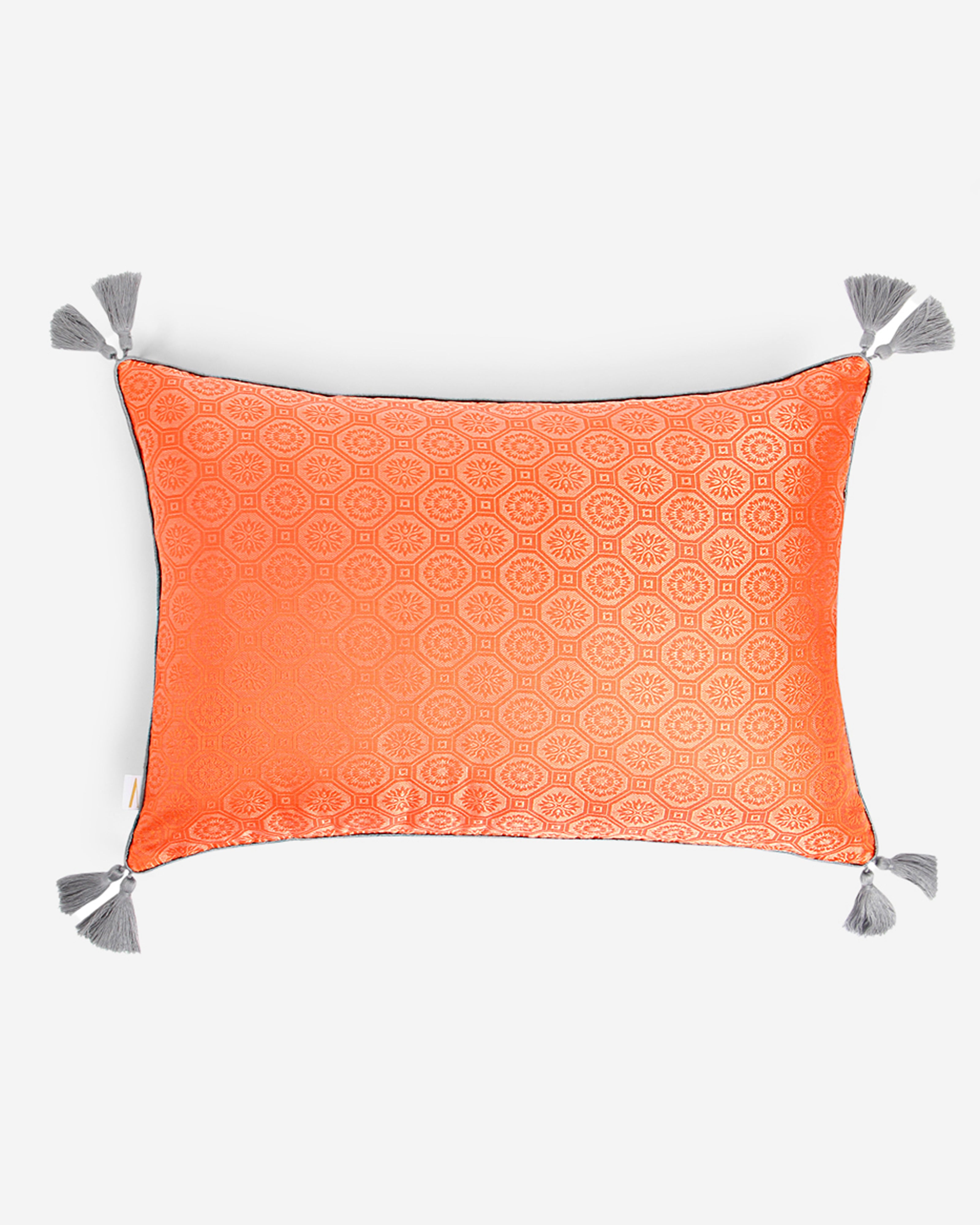 Hexa Satin Brocade Silk Cushion Cover