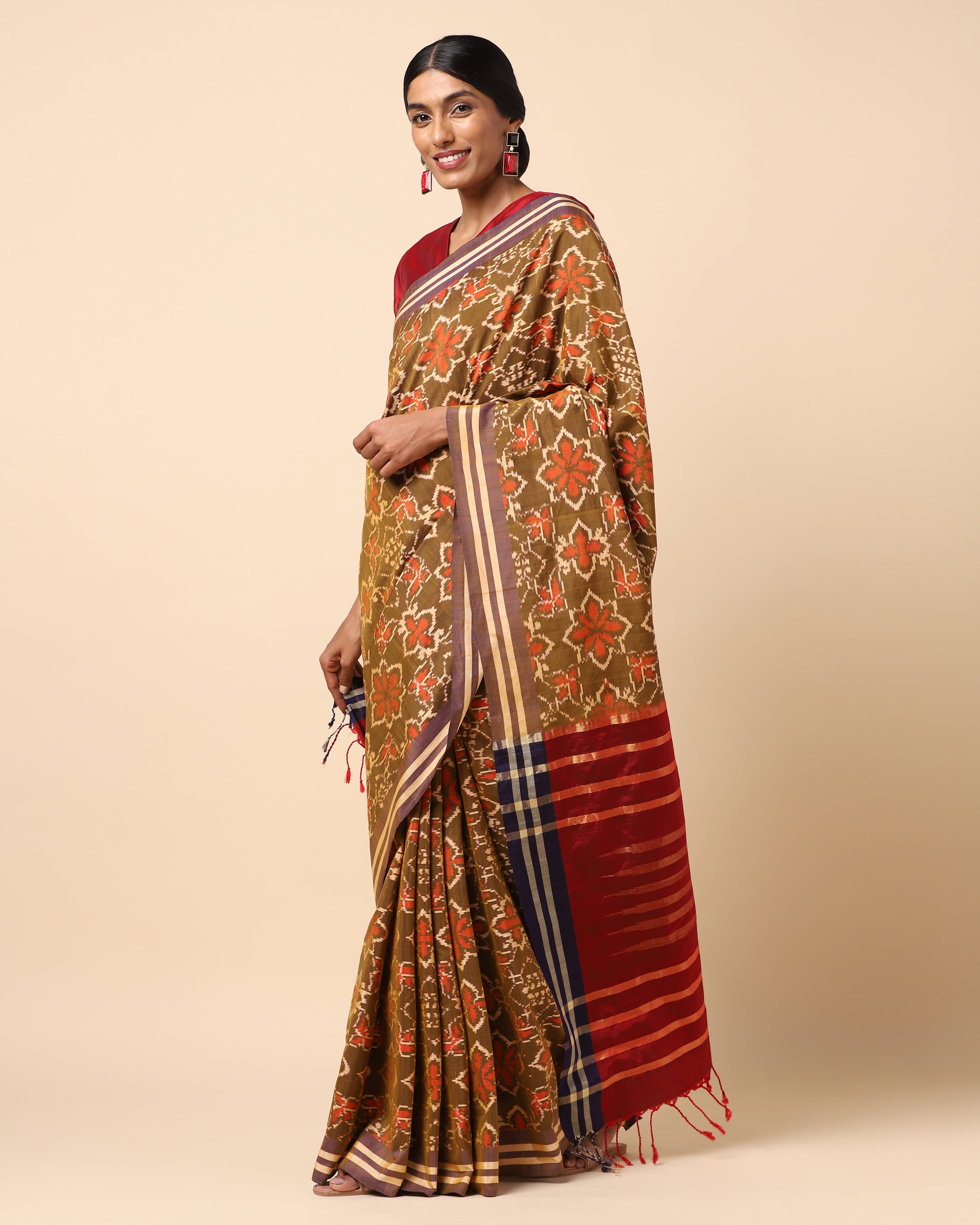 Ikat silk sales cotton sarees