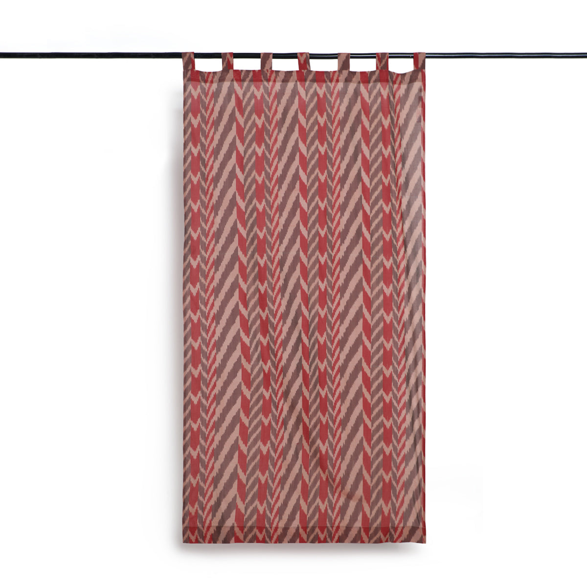 Theo Weft Ikat Cotton Curtain