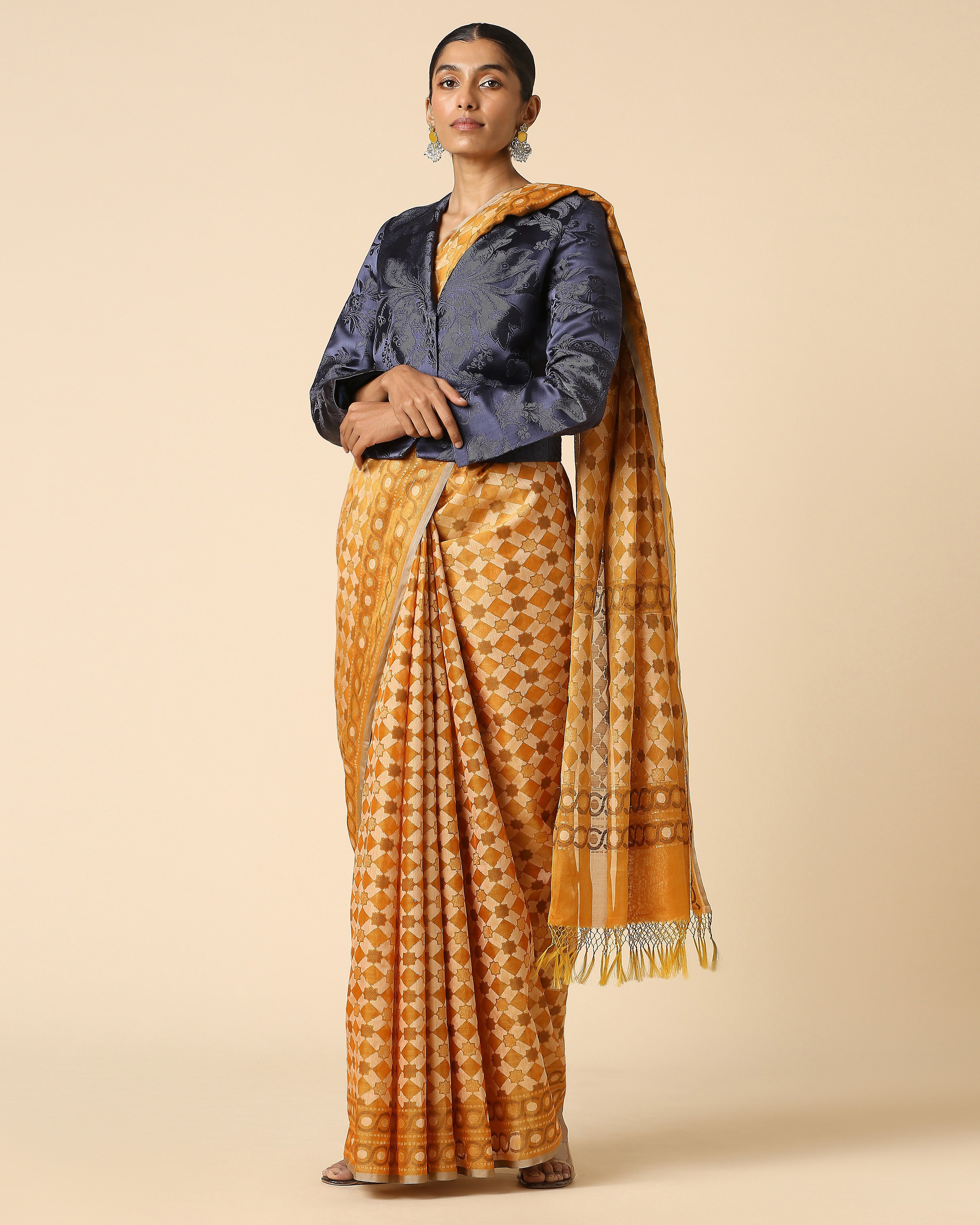Kaliyah Banarasi Jamdani Silk Cotton Saree
