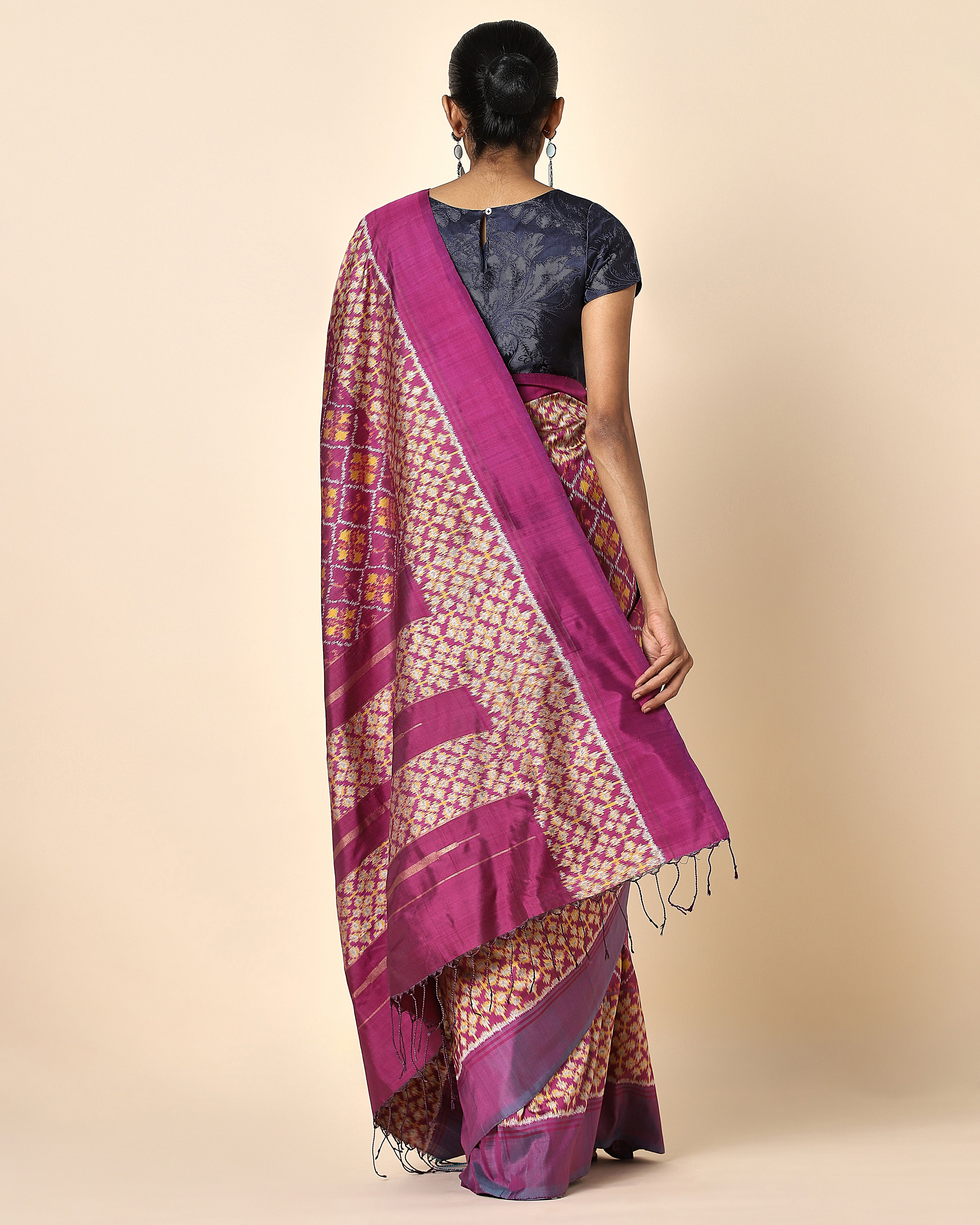 Kiyara Weft Ikat Silk Saree