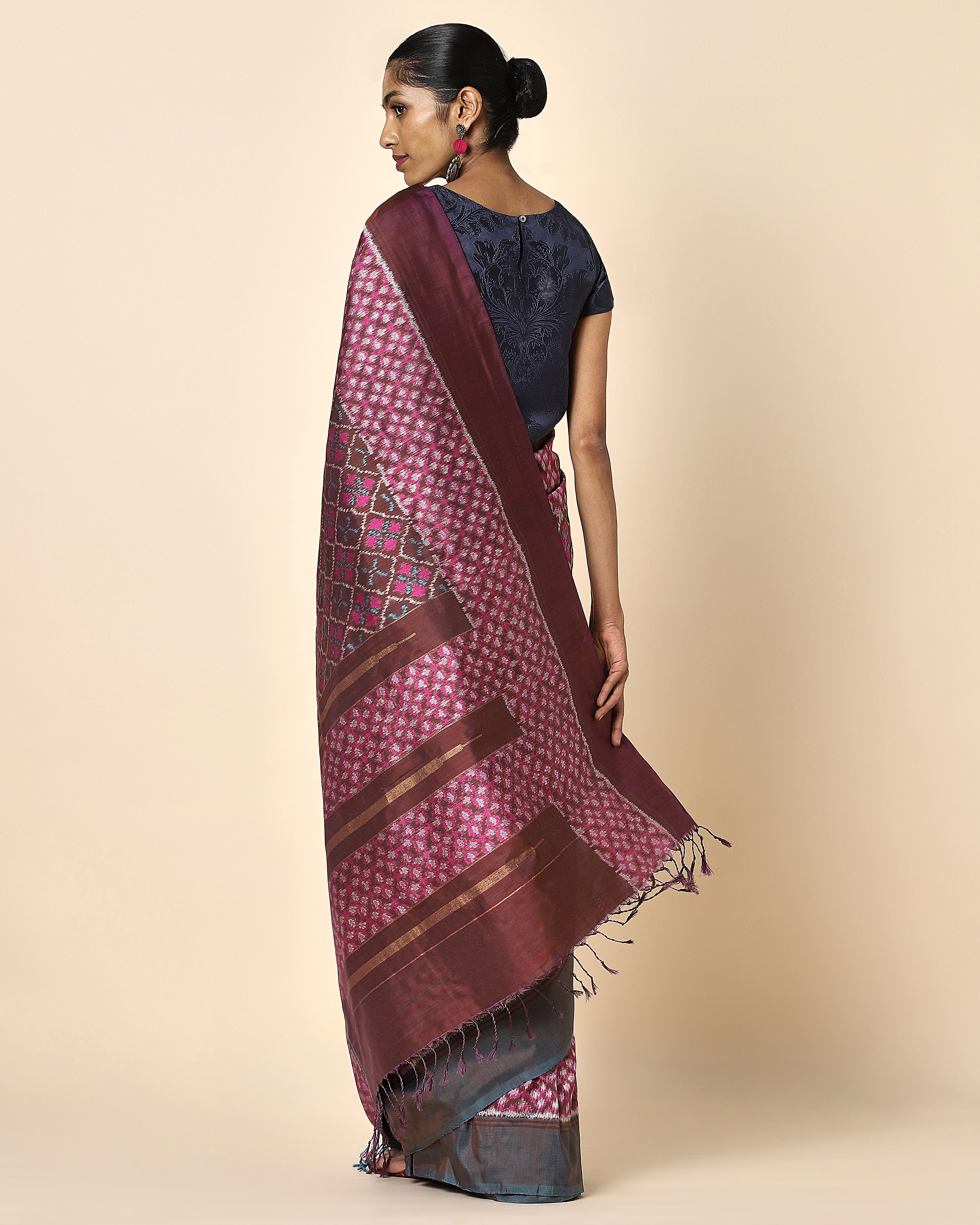 Kiyara Weft Ikat Silk Saree