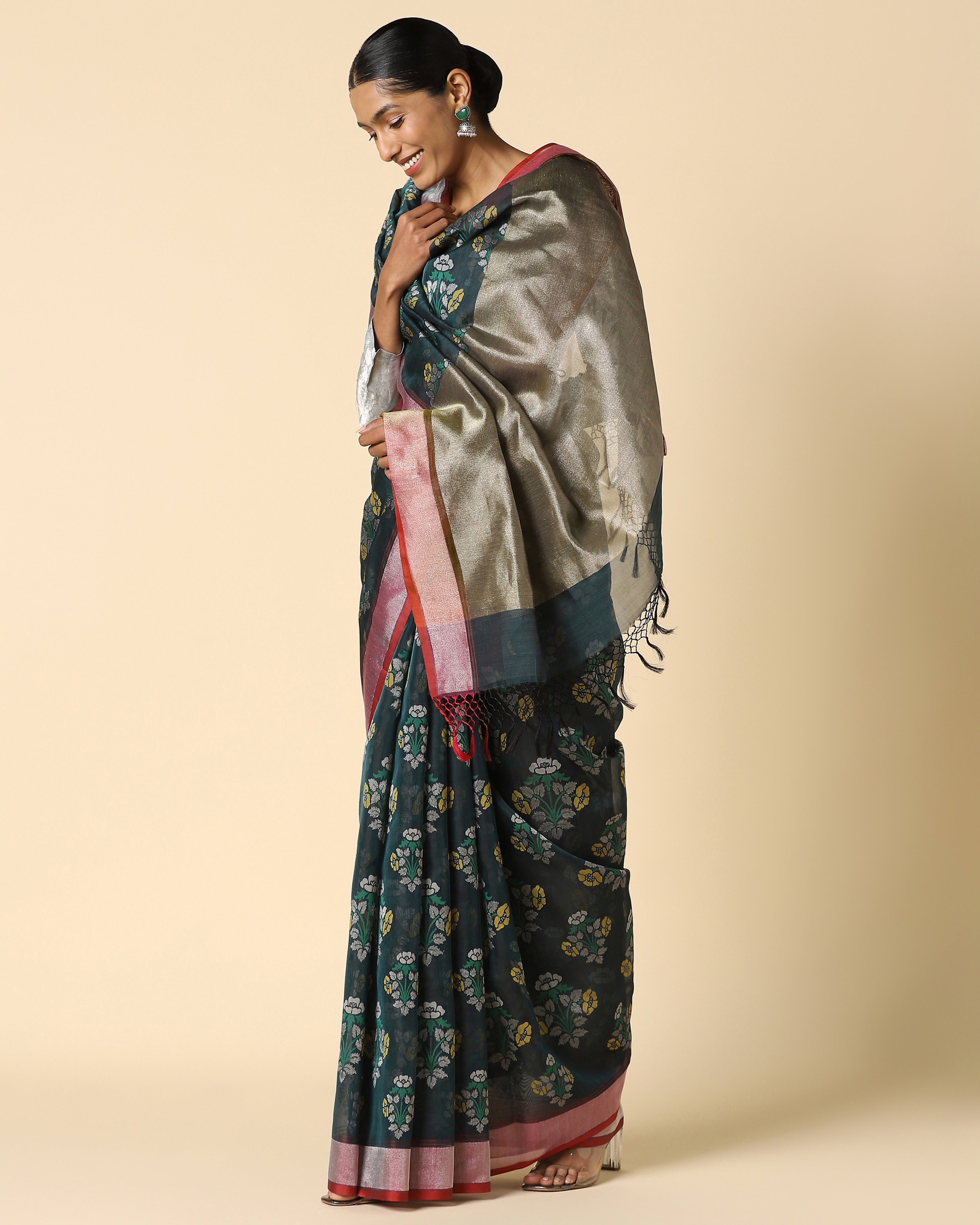 Bhavini Banarasi Jamdani Silk Cotton Saree