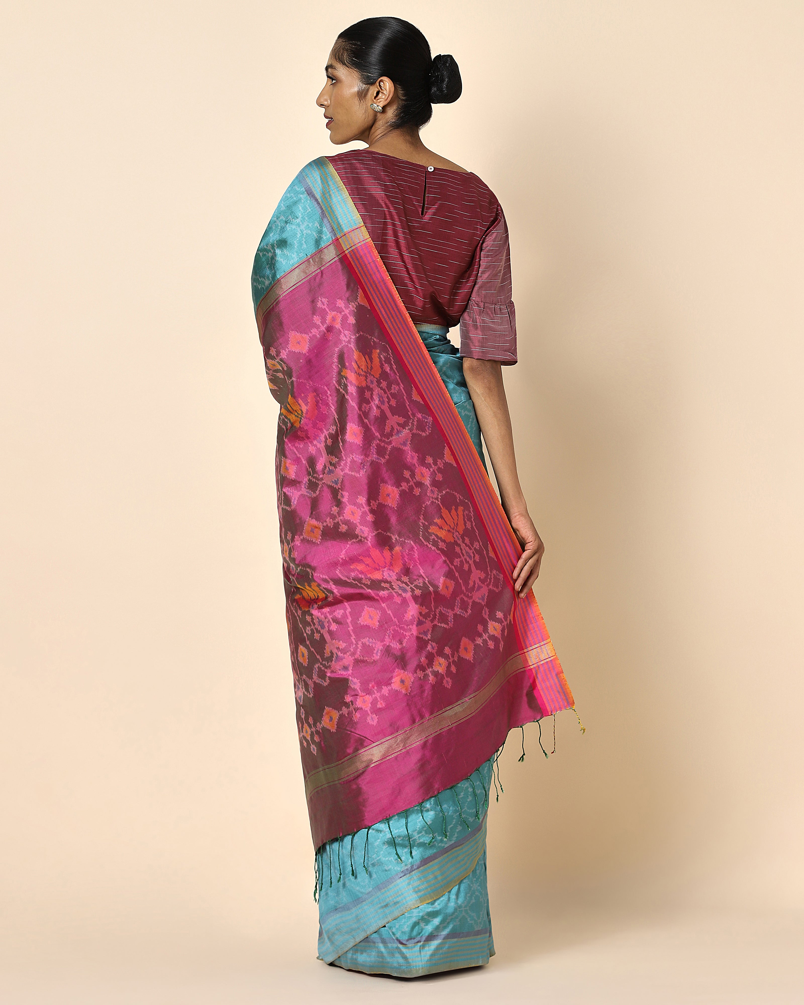 Hymai Weft Ikat Silk Saree