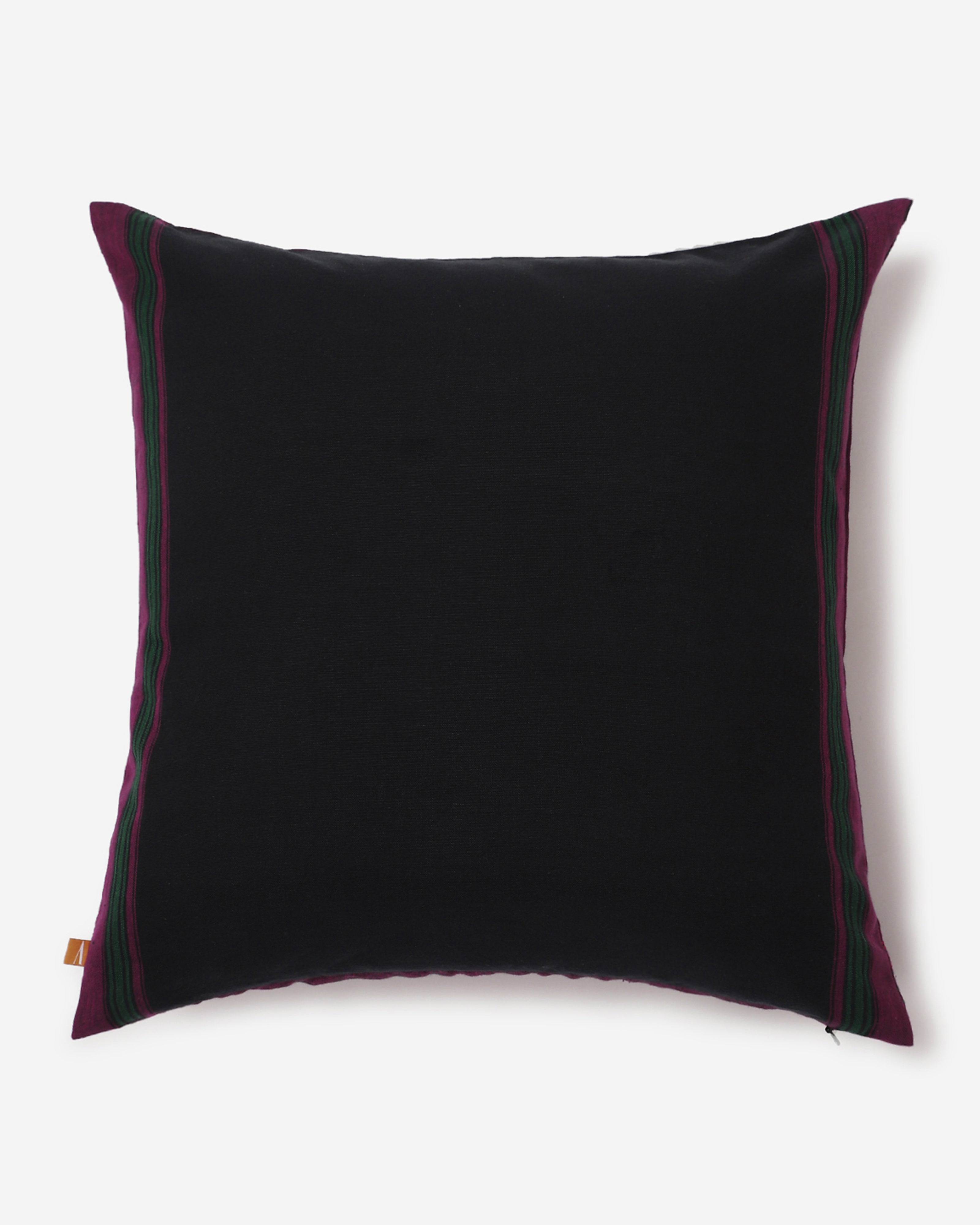 Alyssa Extra Weft Cotton Cushion Cover - Dark Assorted