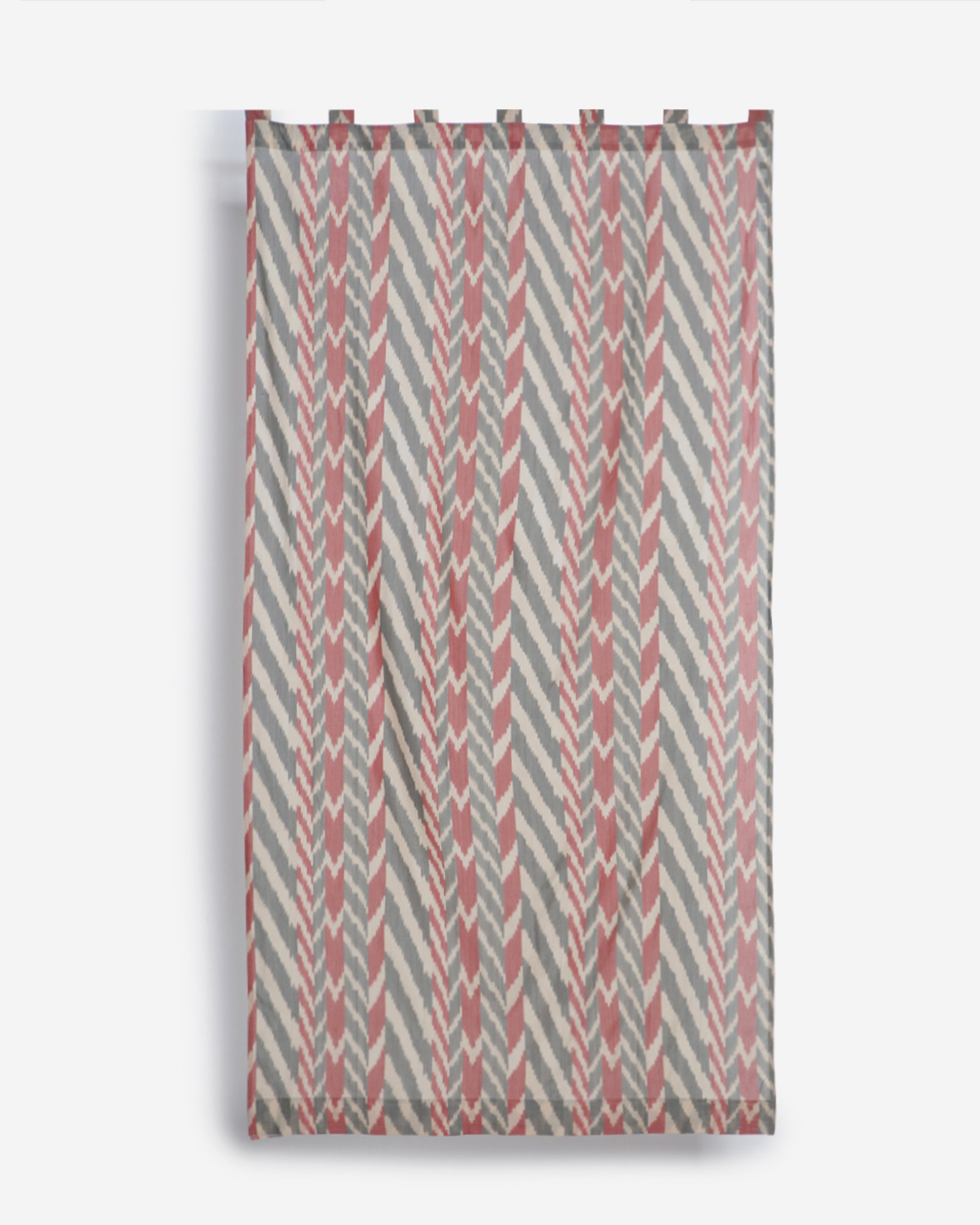Theo Weft Ikat Cotton Curtain - Light Assorted