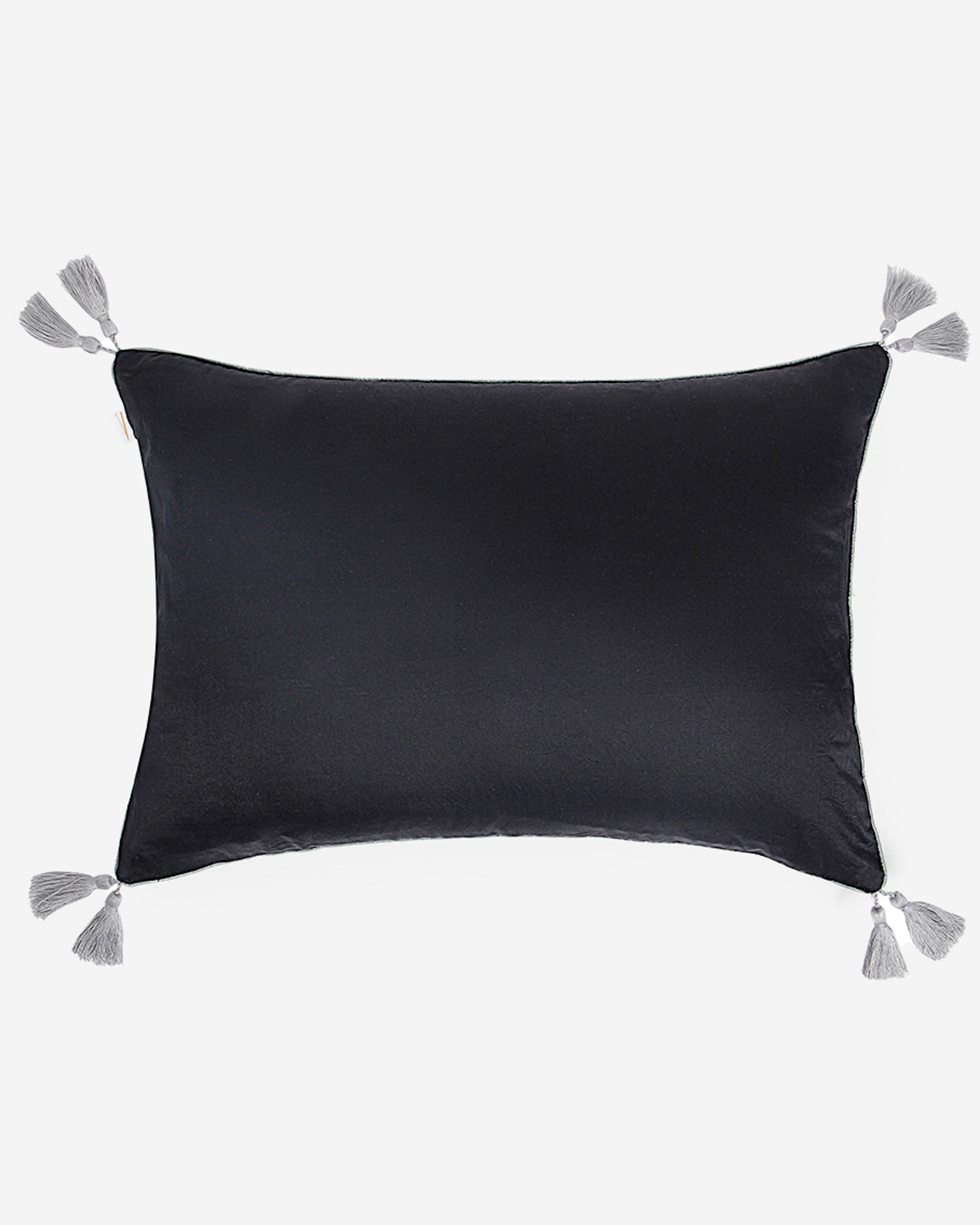 Kairi Satin Brocade Silk Cushion Cover - Medium White