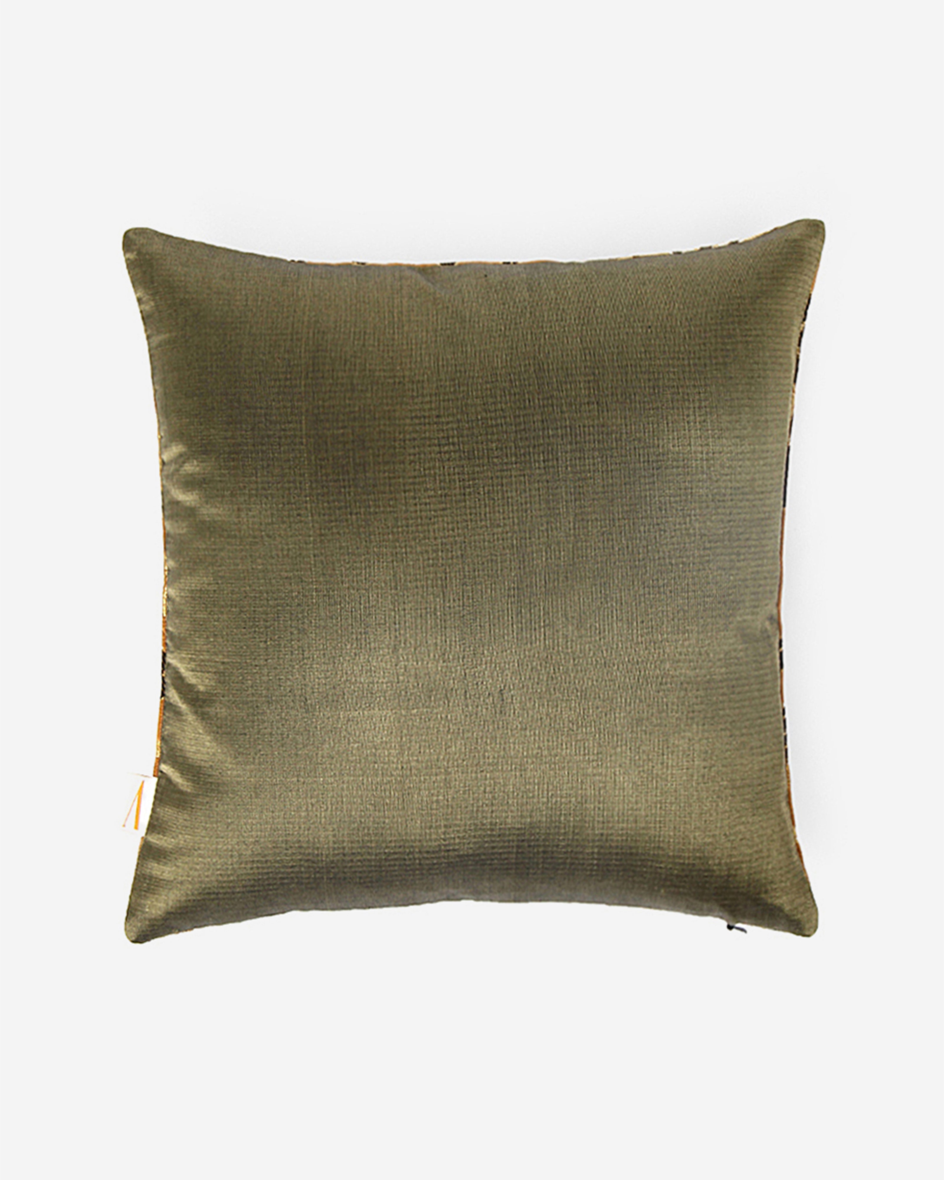 Fire Satin Brocade Silk Cushion Cover