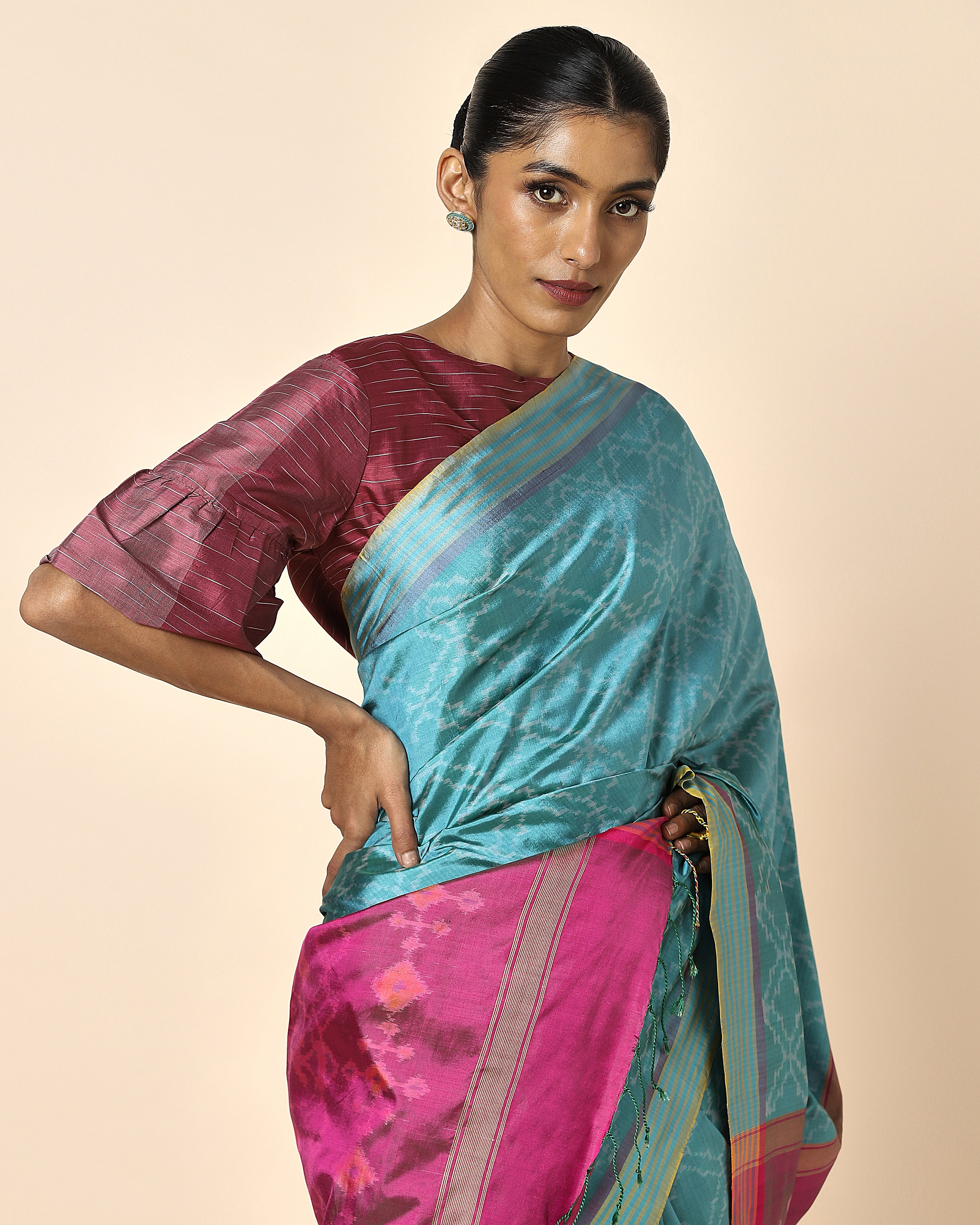 Hymai Weft Ikat Silk Saree