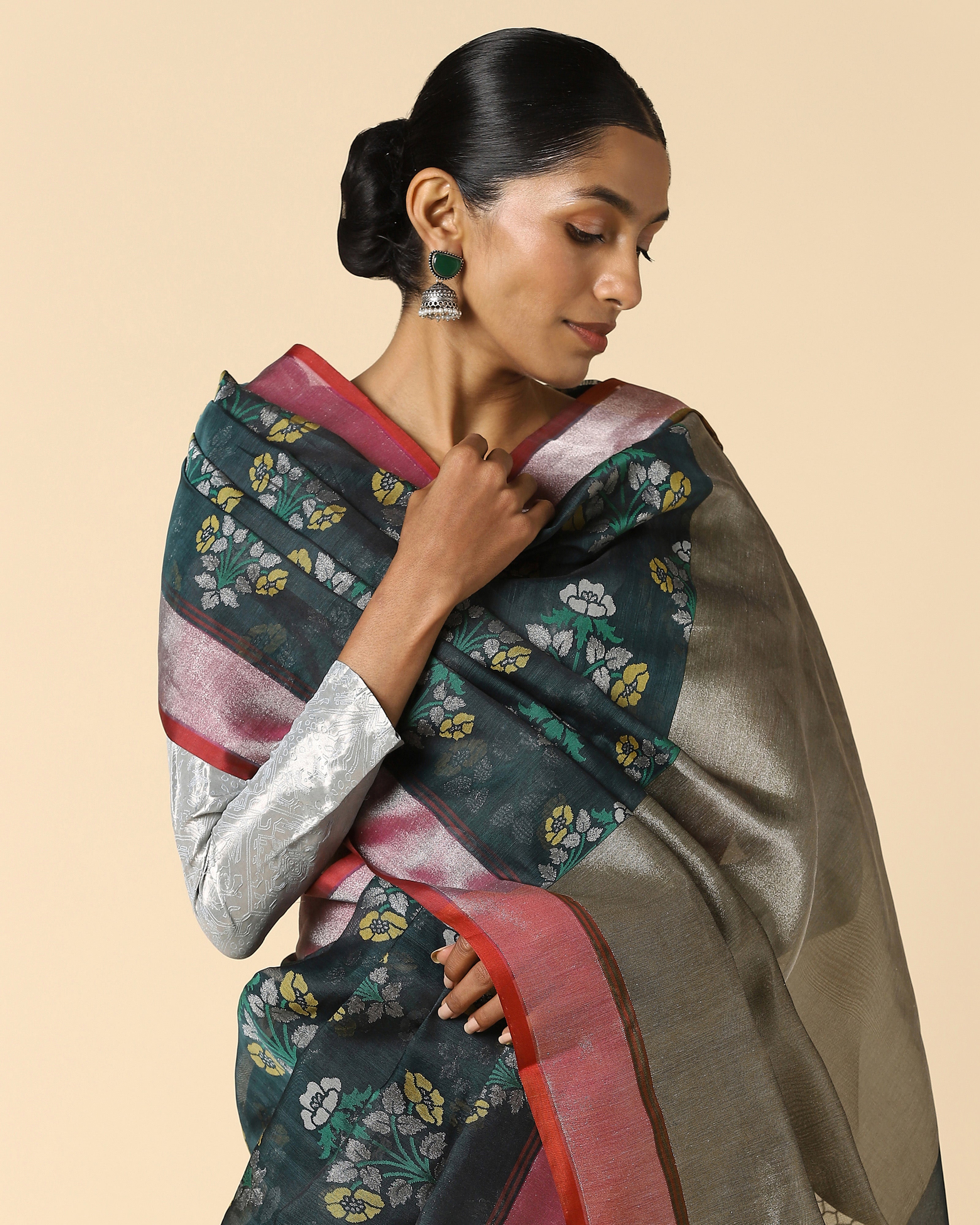 Bhavini Banarasi Jamdani Silk Cotton Saree