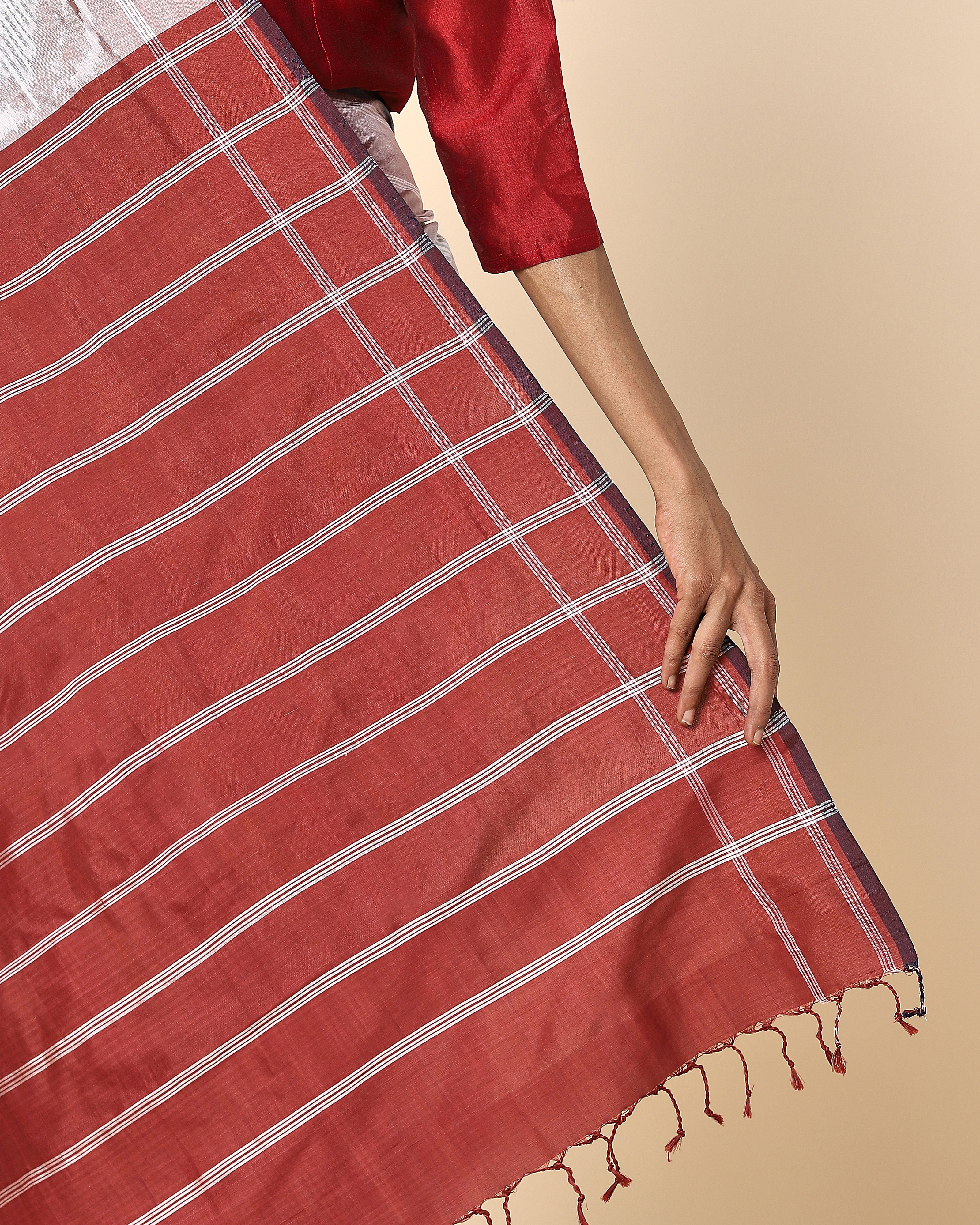 Ahalya Warp Ikat Silk Saree