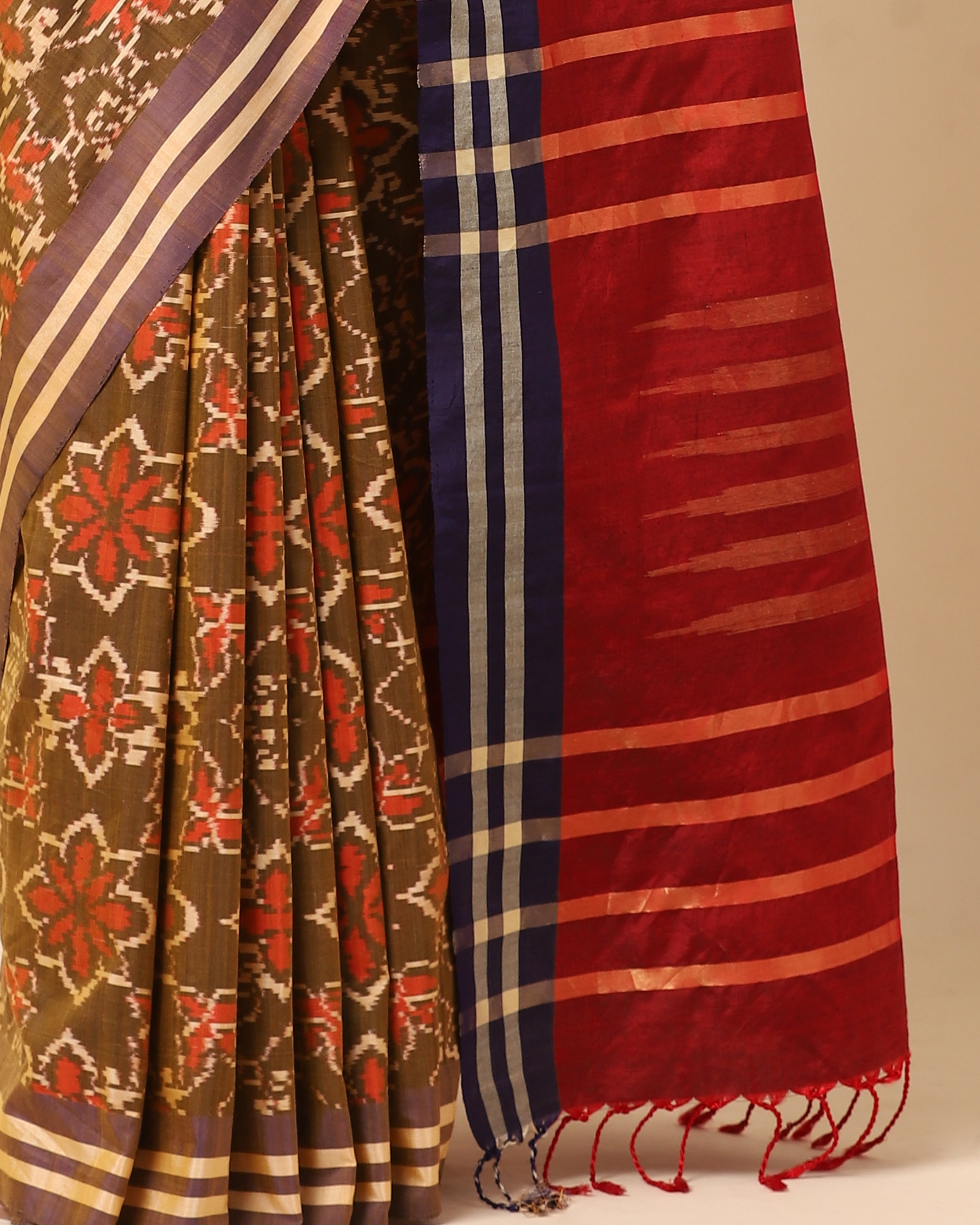 Amara Warp Ikat Silk Saree