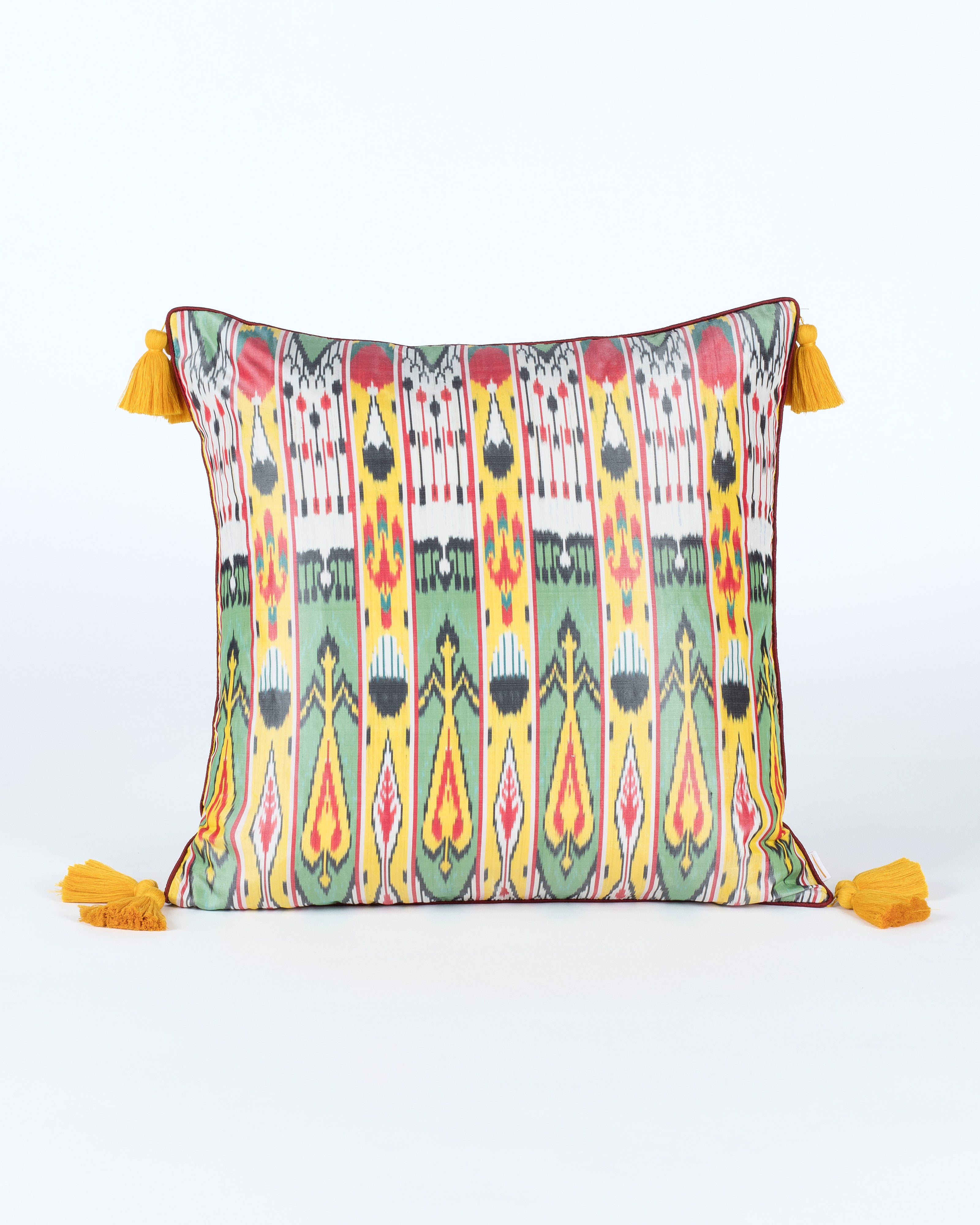 Folklore Warp Ikat Silk Cushion Cover