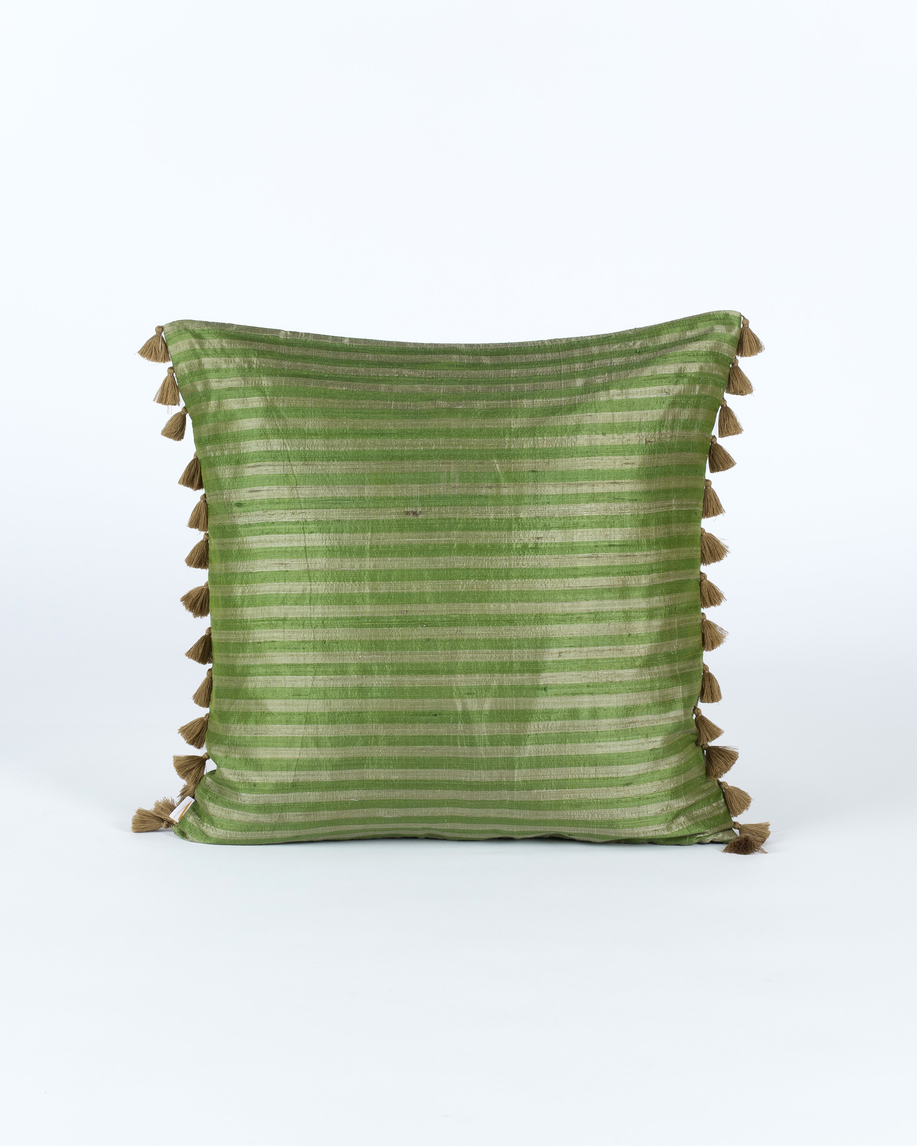 Ribbon Stripe Warp Ikat Silk Cushion Cover
