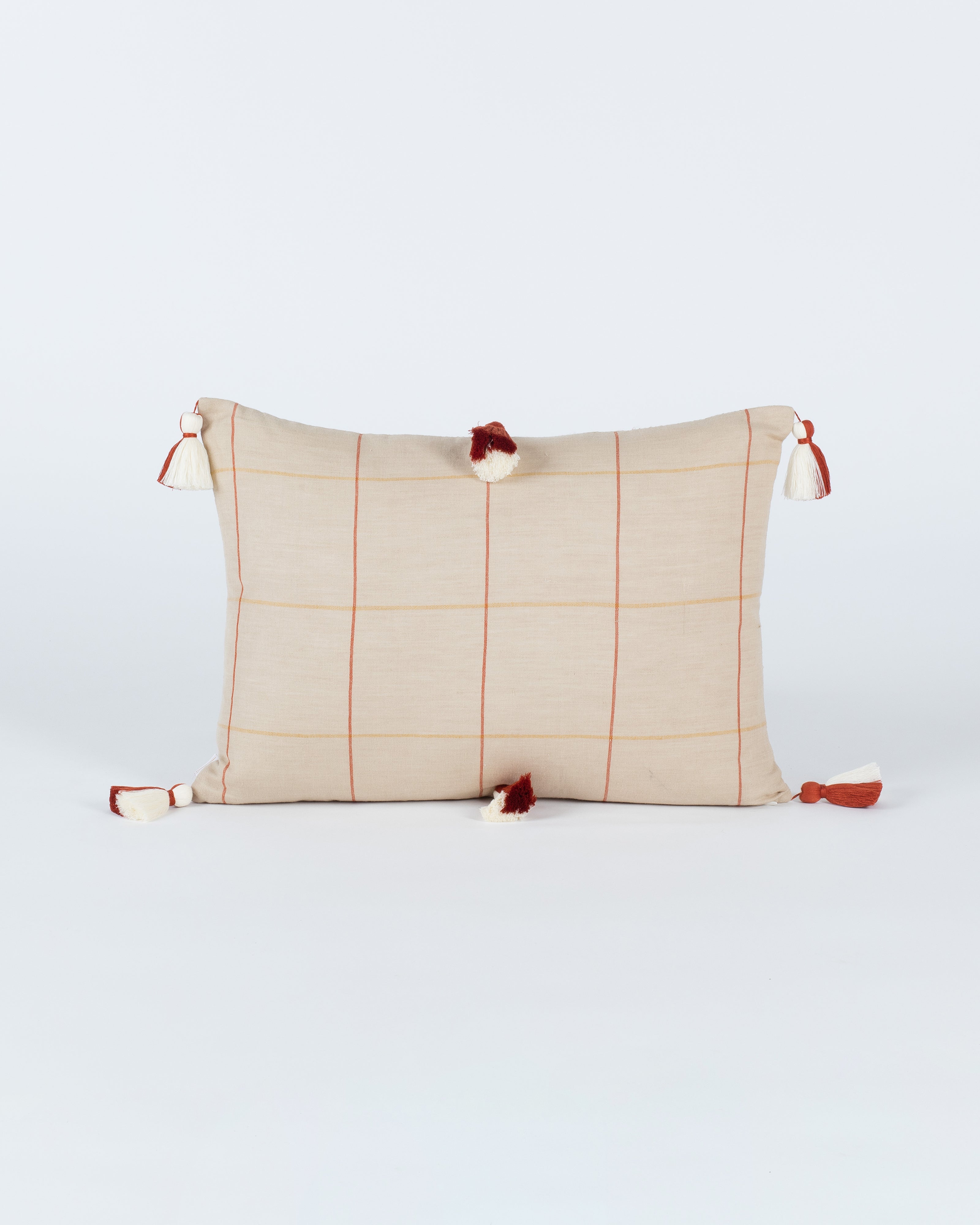 Mandolin Extra Weft Cotton Linen Cushion Cover