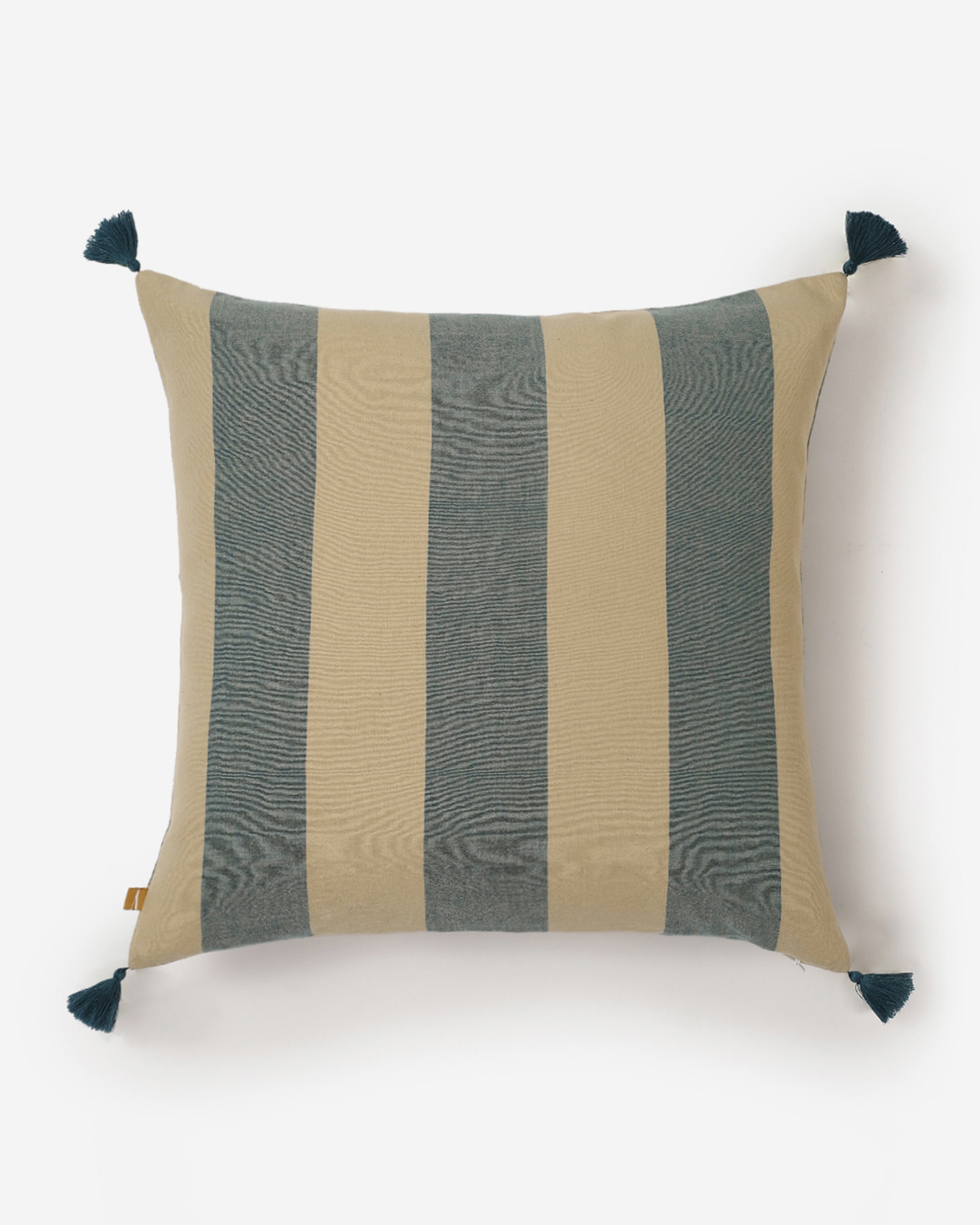 Chloe Extra Weft Cotton Cushion Cover - Medium Blue