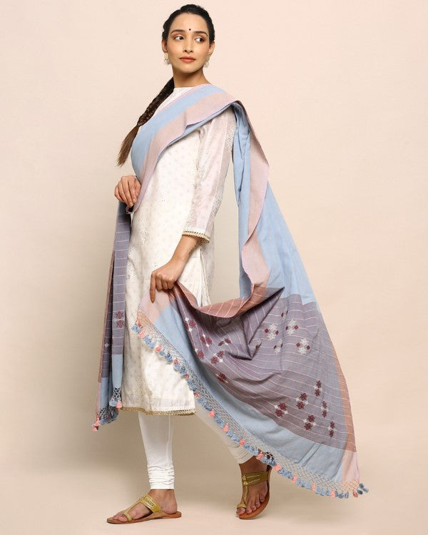 Lara Bhujodi Extra Weft Cotton Dupatta
