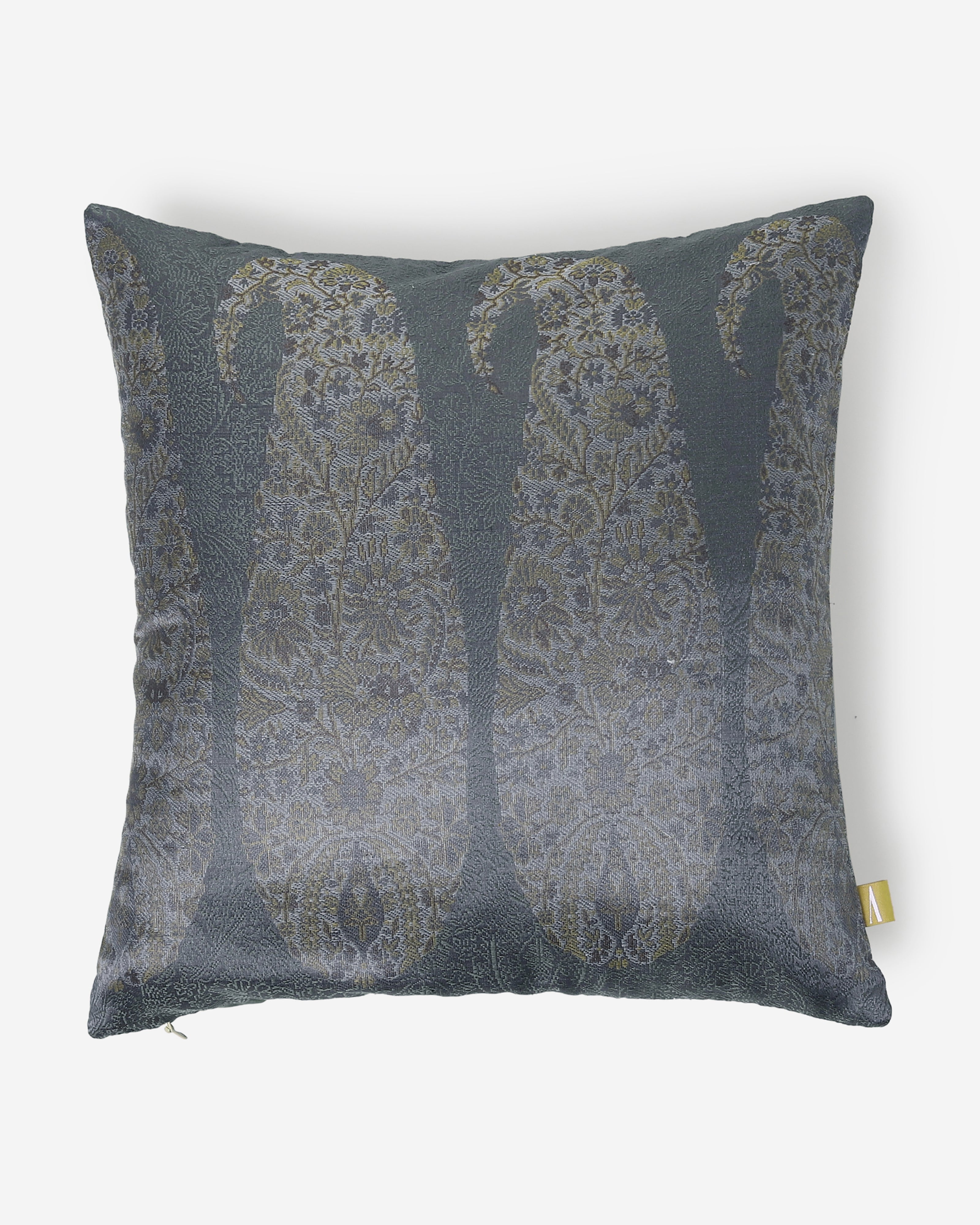 Kashmir Tanchoi Silk Cotton Cushion Cover