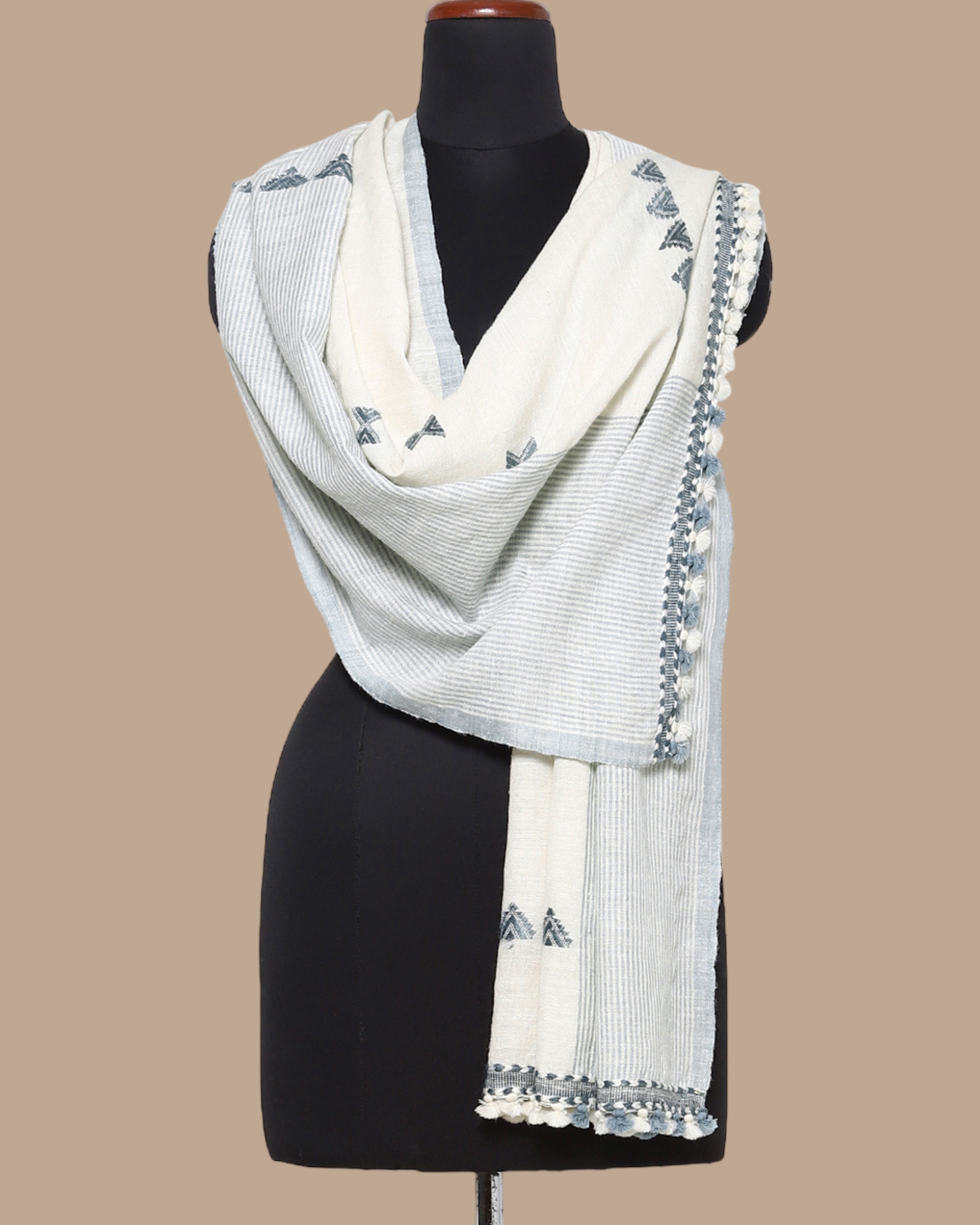 Shrestha Extra Weft Wool Silk Stole