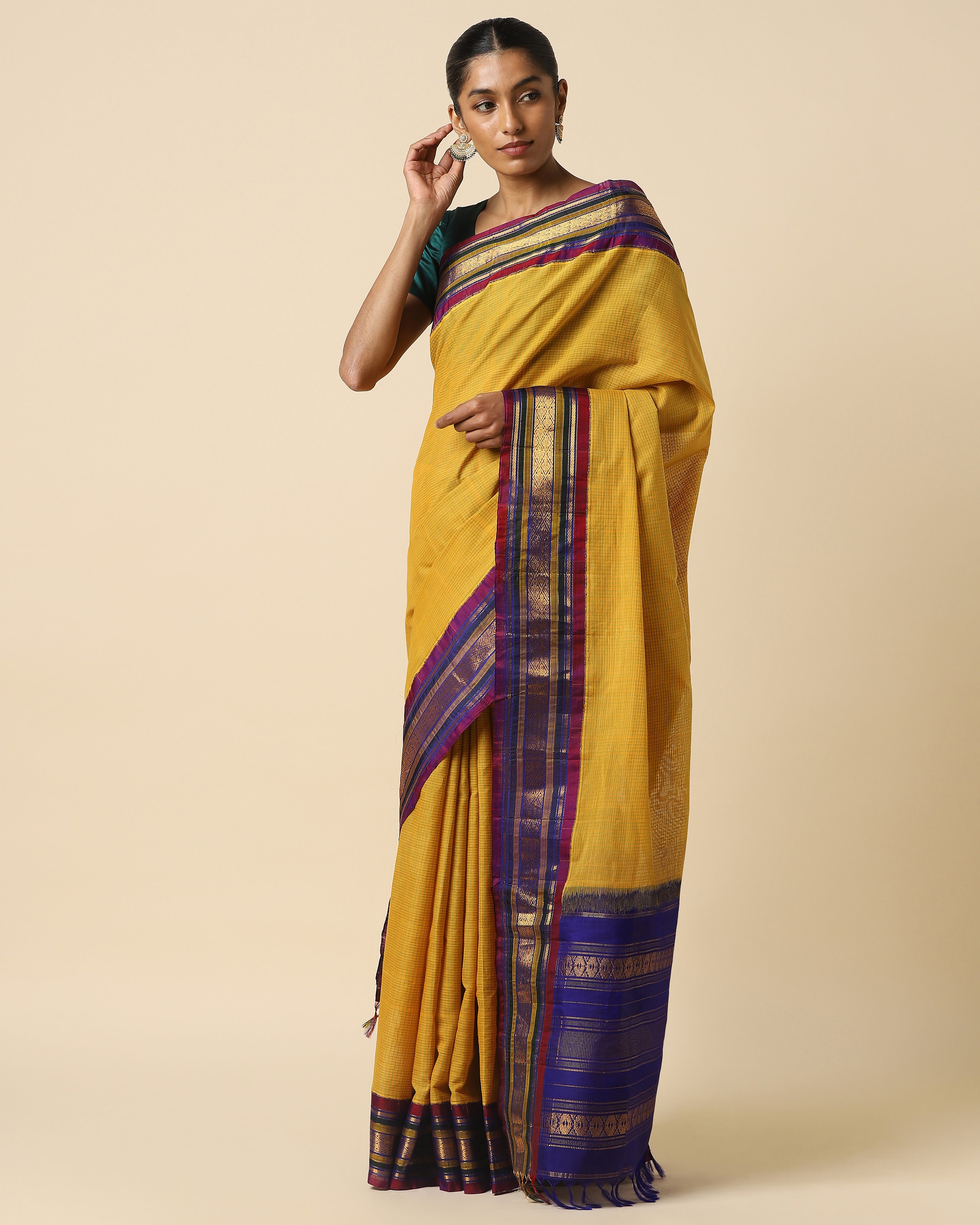 Arabhi Kuttu Weave Cotton Silk Saree