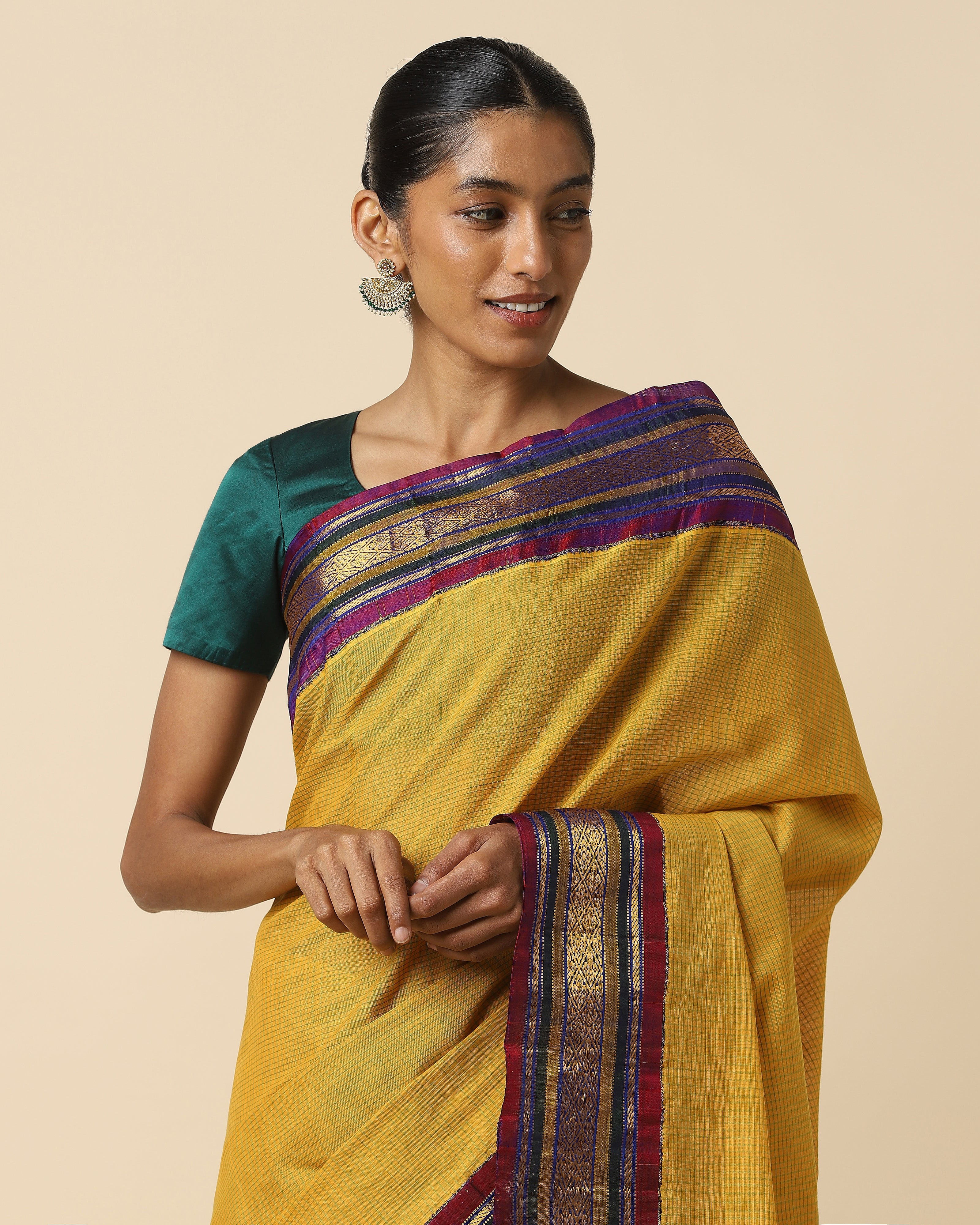 Arabhi Kuttu Weave Cotton Silk Saree