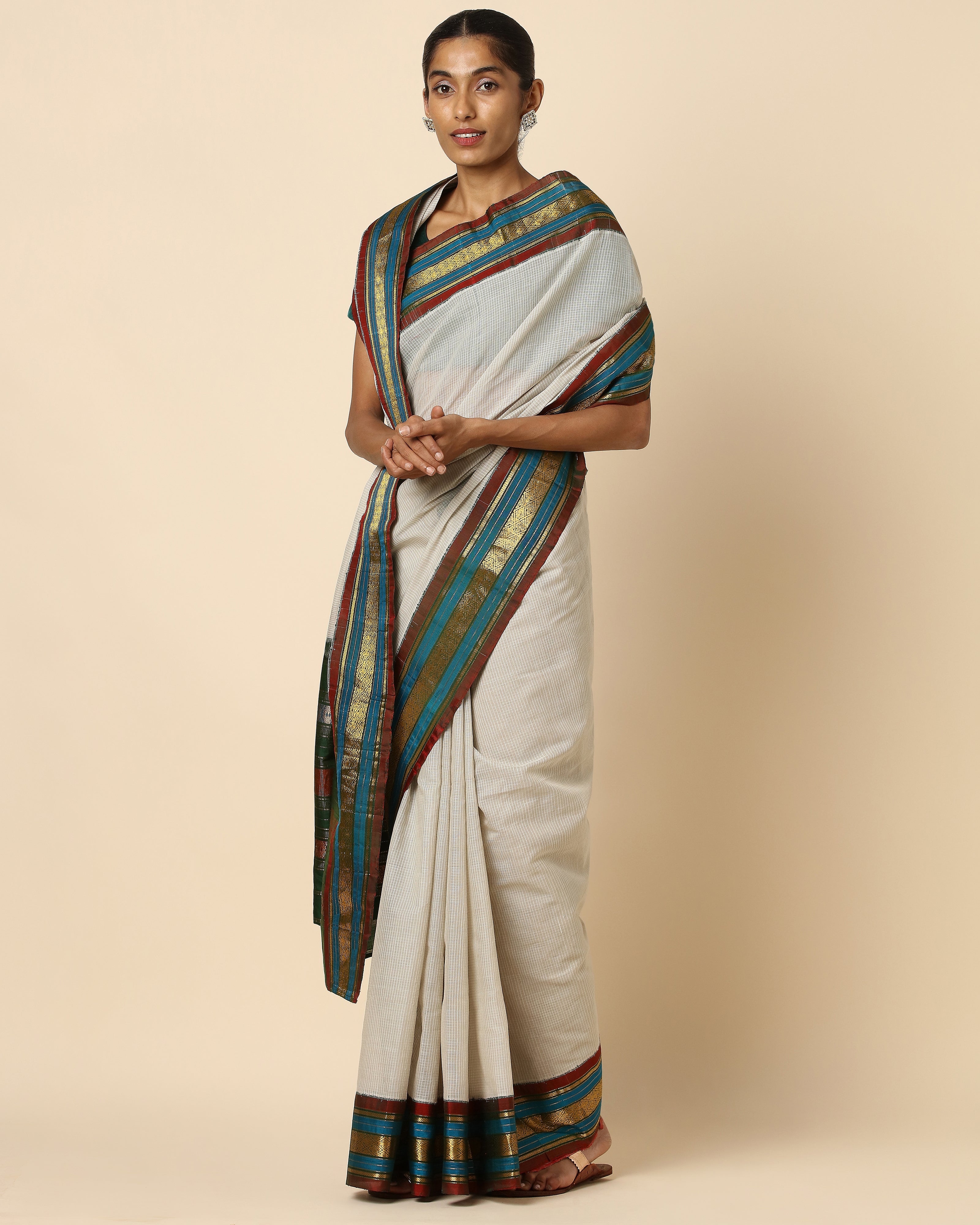 Valli Kuttu Weave Cotton Silk Saree