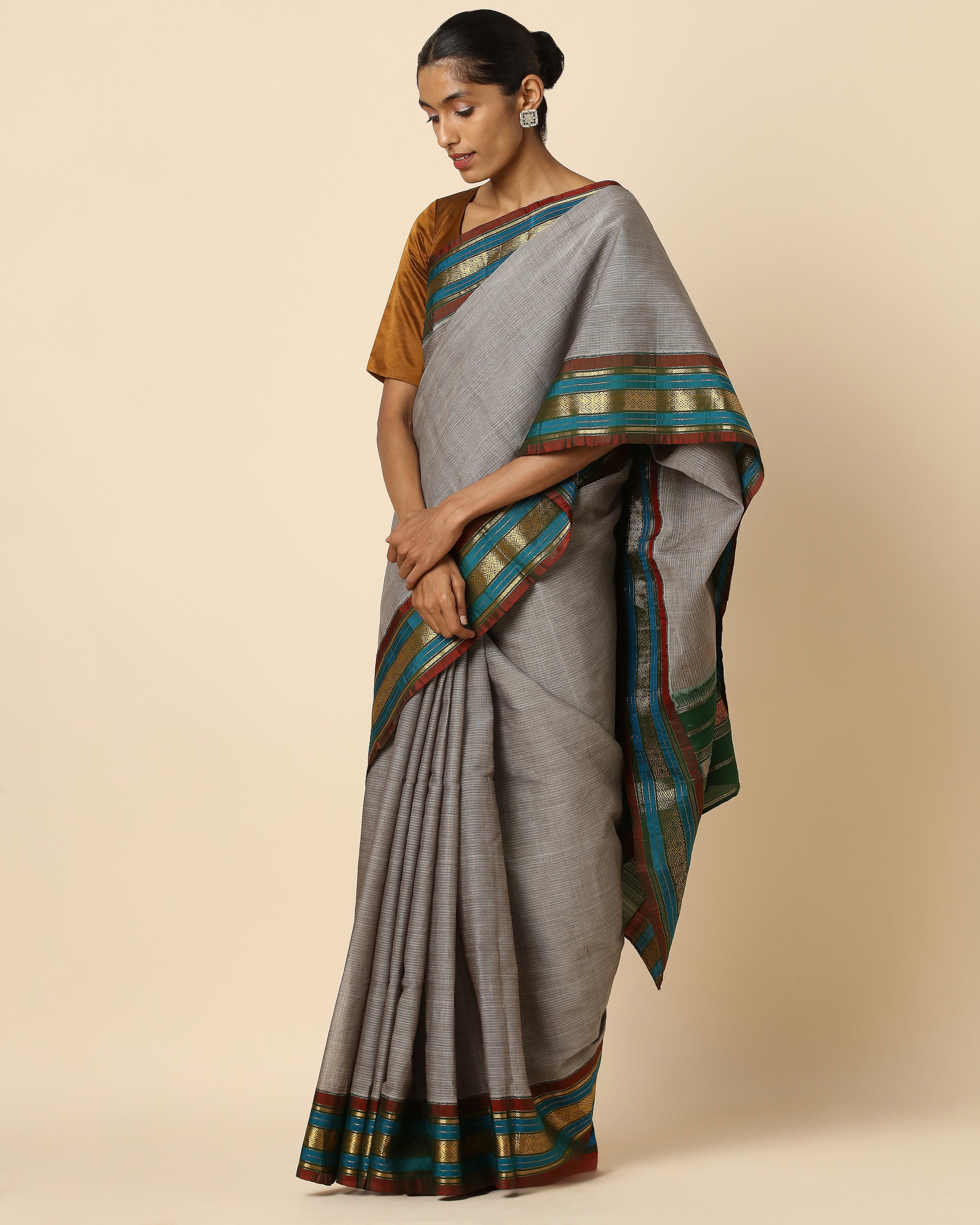 Valli Kuttu Weave Cotton Silk Saree