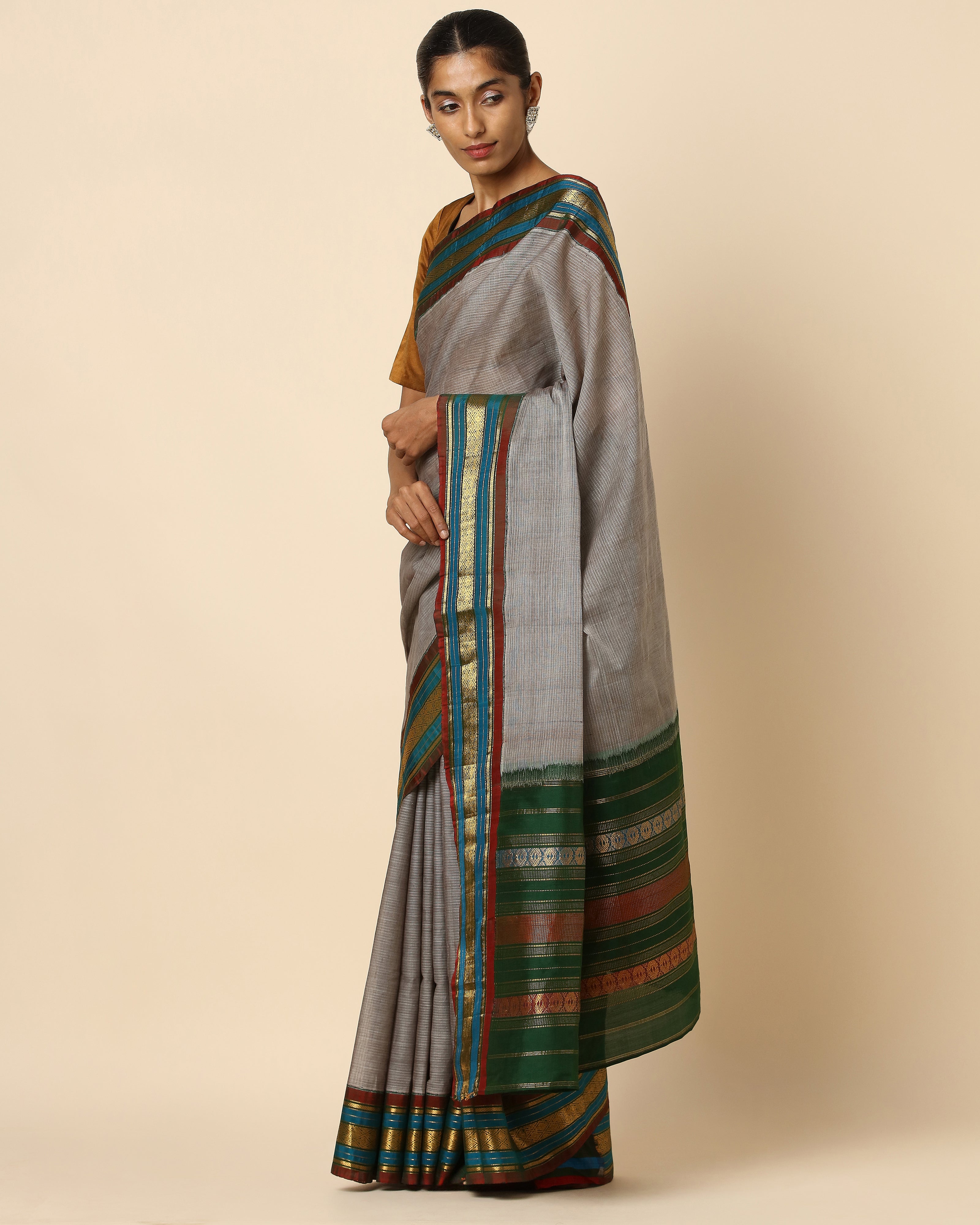 Valli Kuttu Weave Cotton Silk Saree