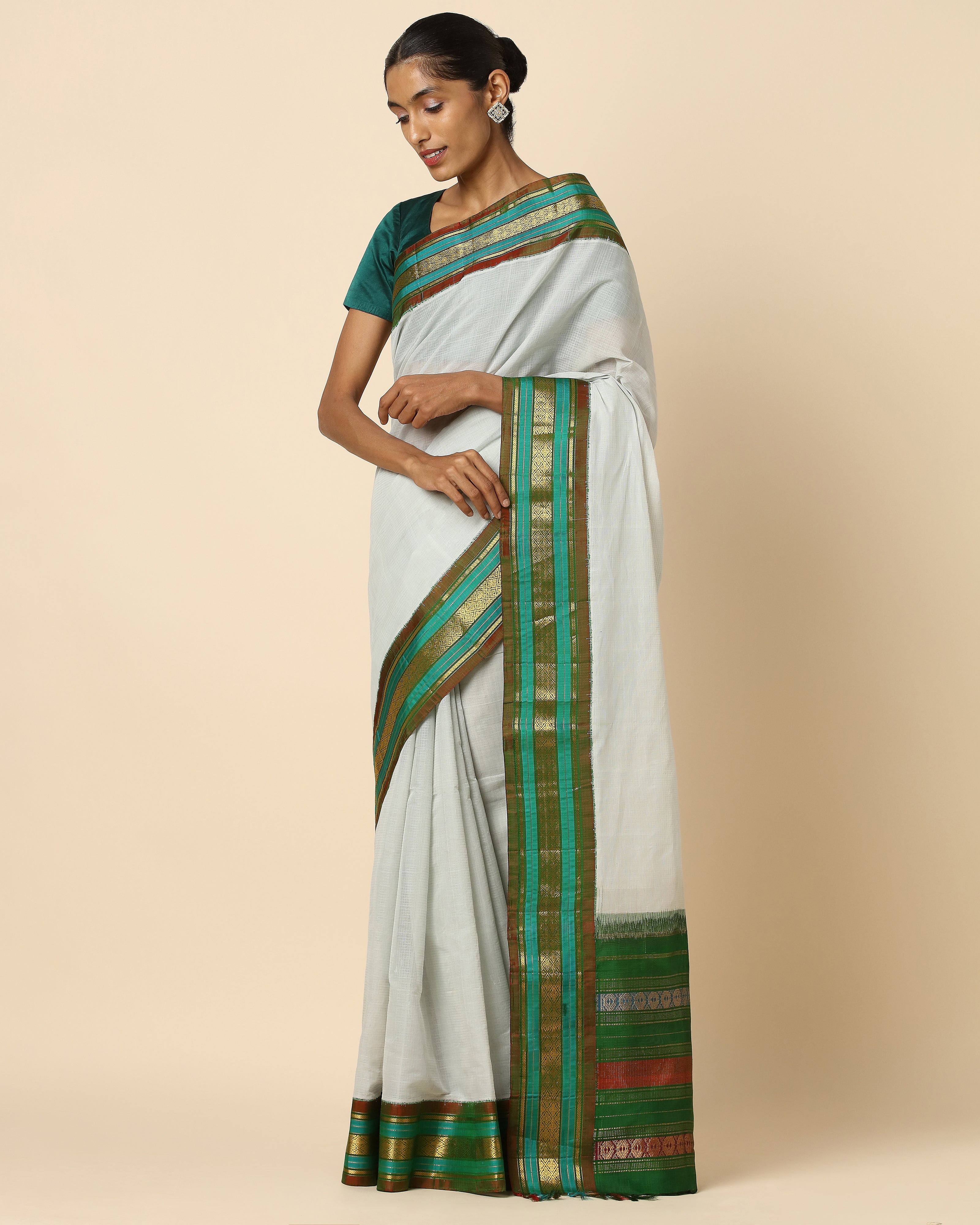 Valli Kuttu Weave Cotton Silk Saree