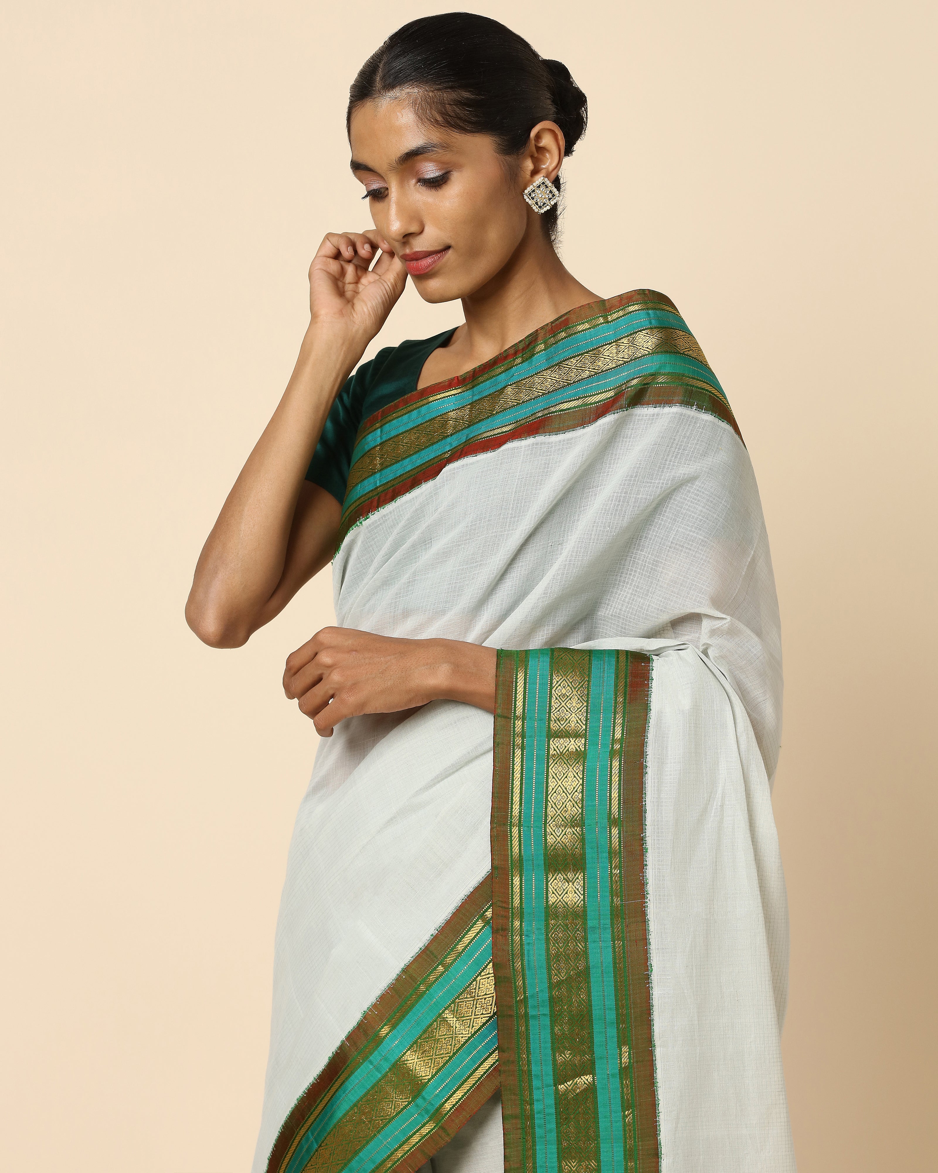 Valli Kuttu Weave Cotton Silk Saree