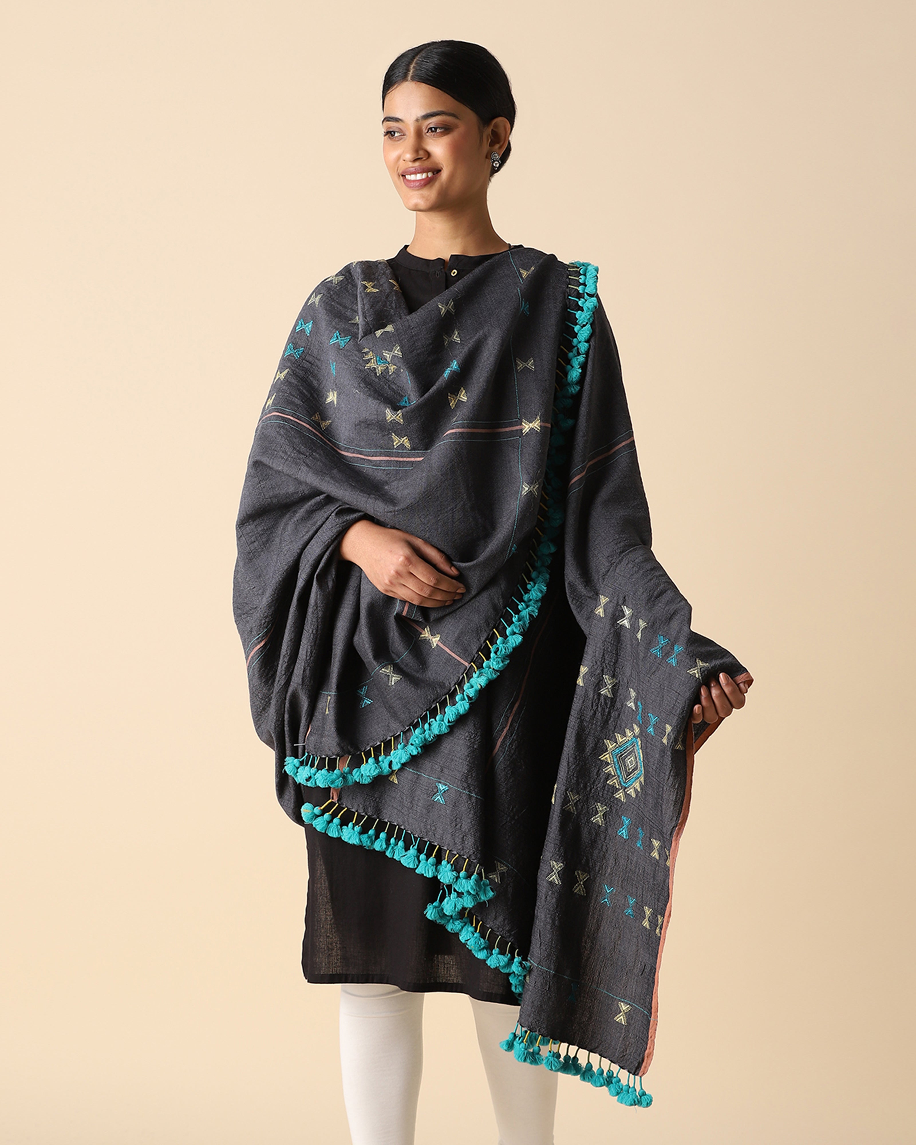 Roshan Extra Weft Wool Silk Shawl