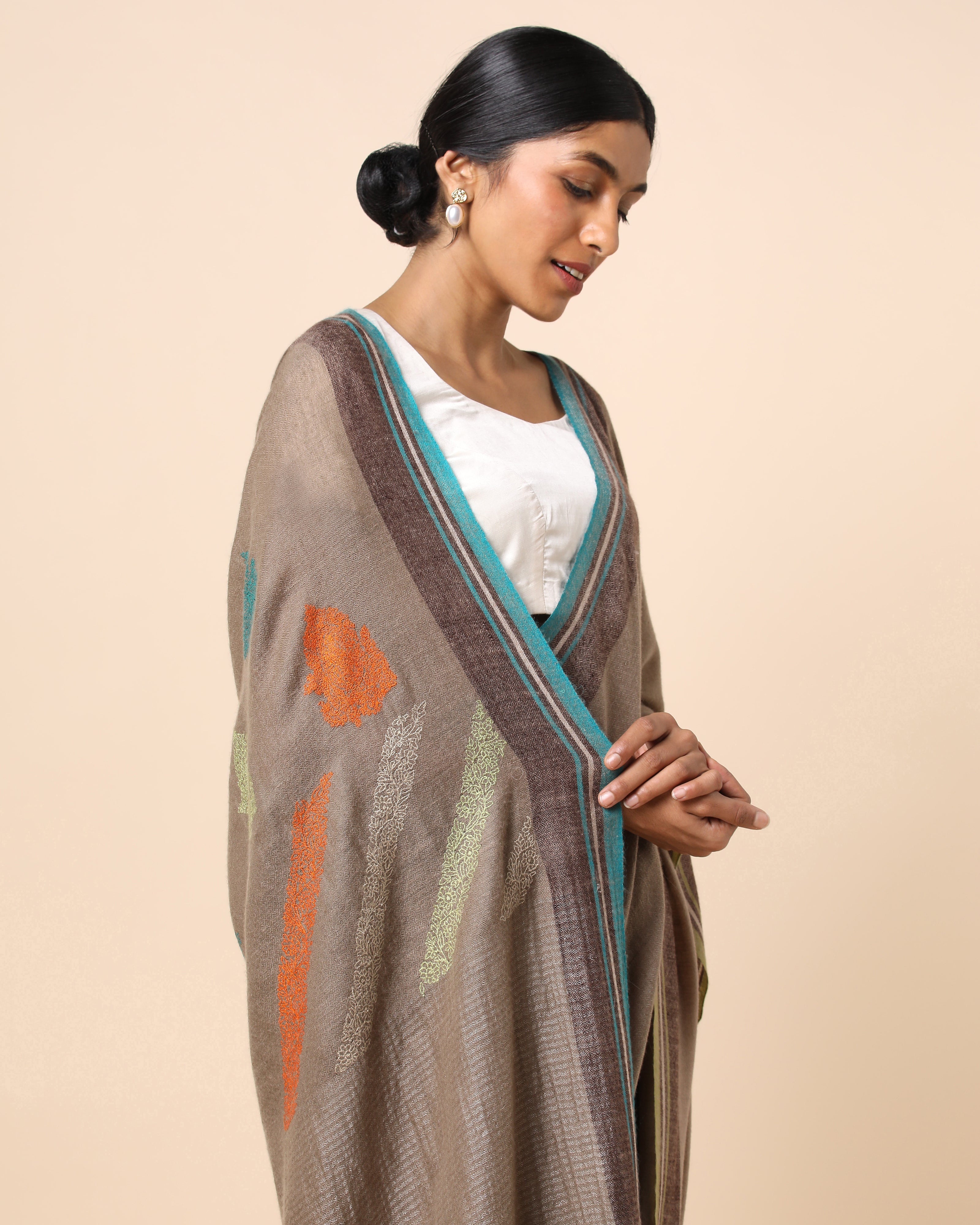 Multicoloured Kani Pashmina Shawl | Luxury Pashmina