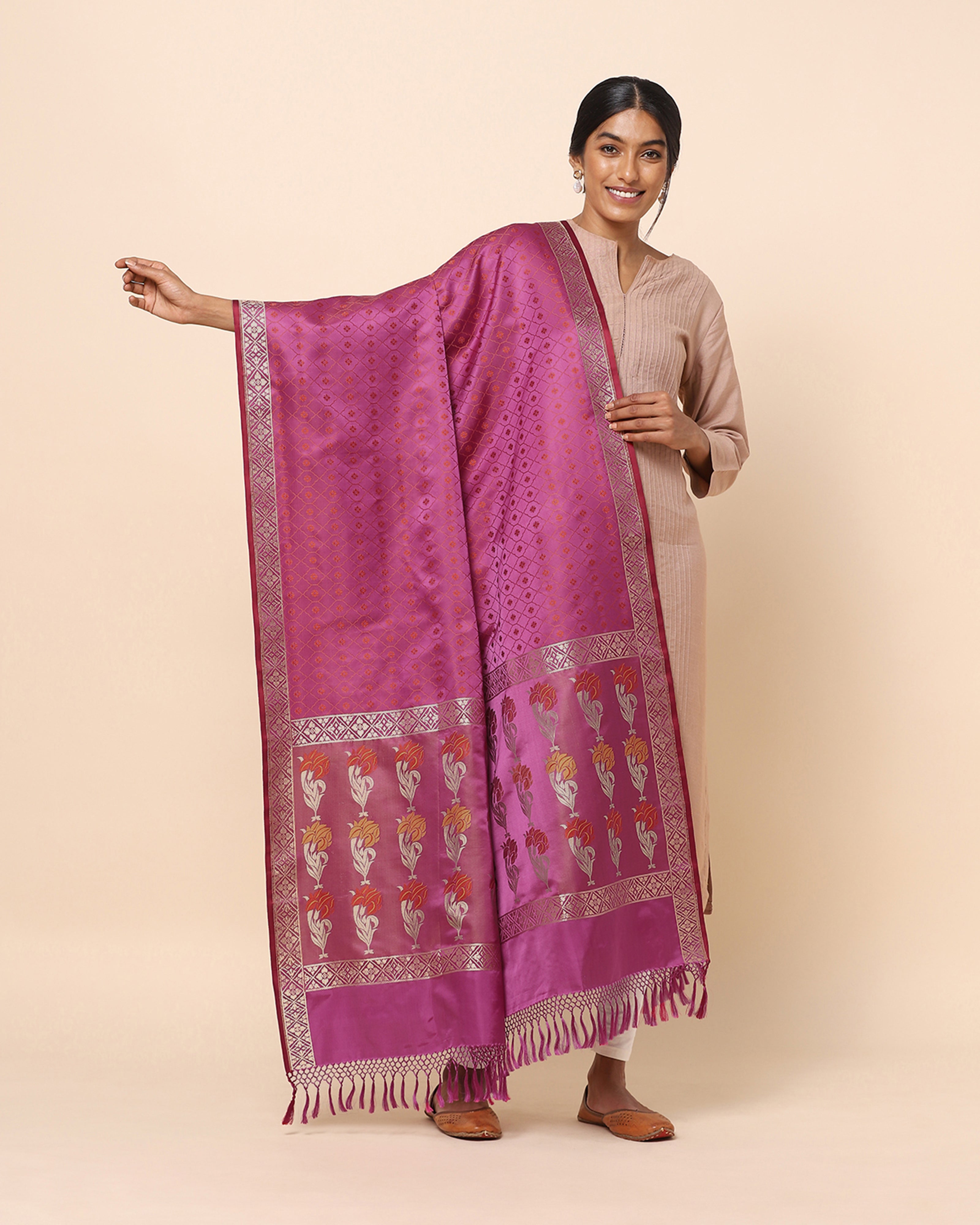 Neel Kamal Tanchoi Silk Dupatta