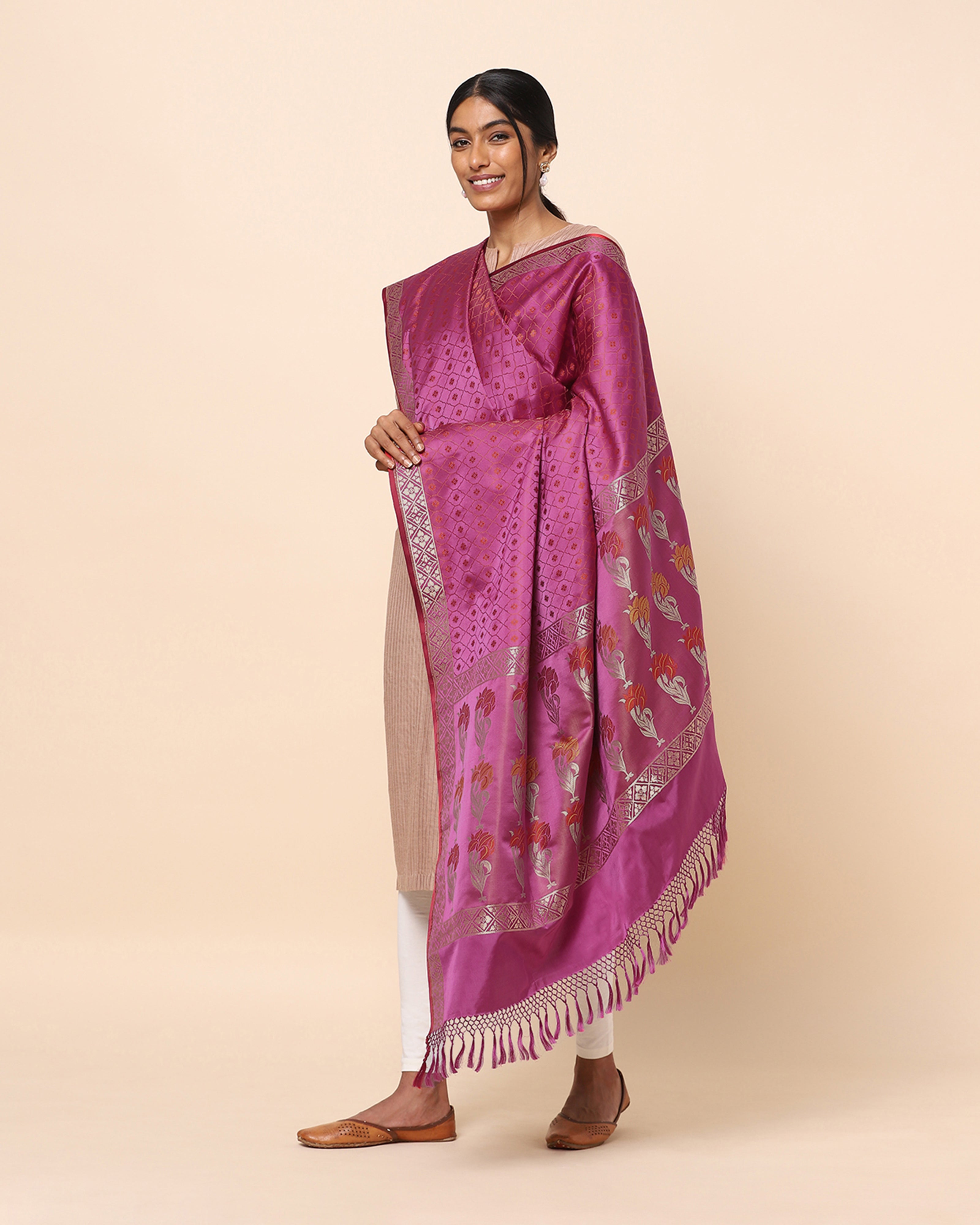 Neel Kamal Tanchoi Silk Dupatta