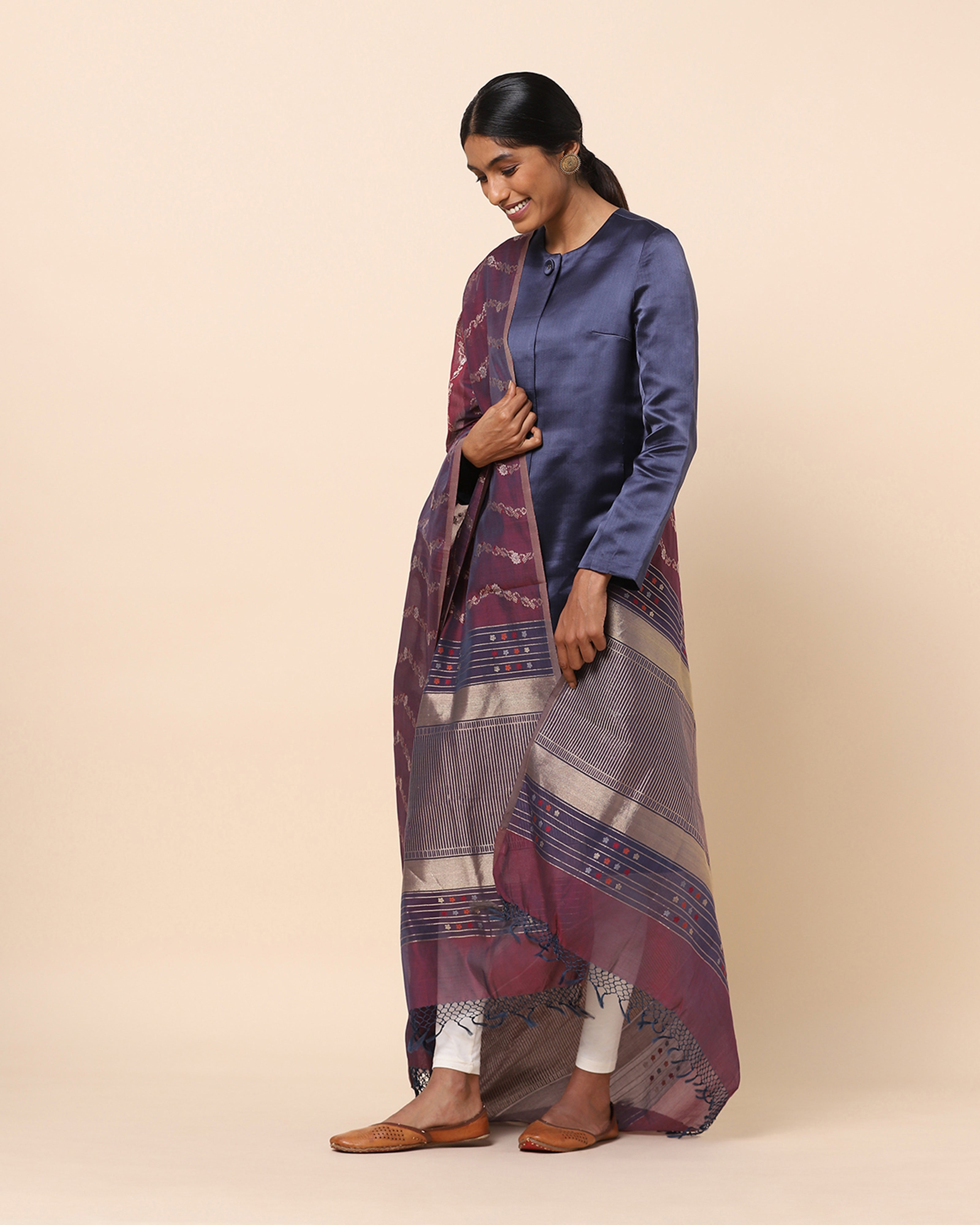 Varsha Kadwa Silk Cotton Dupatta