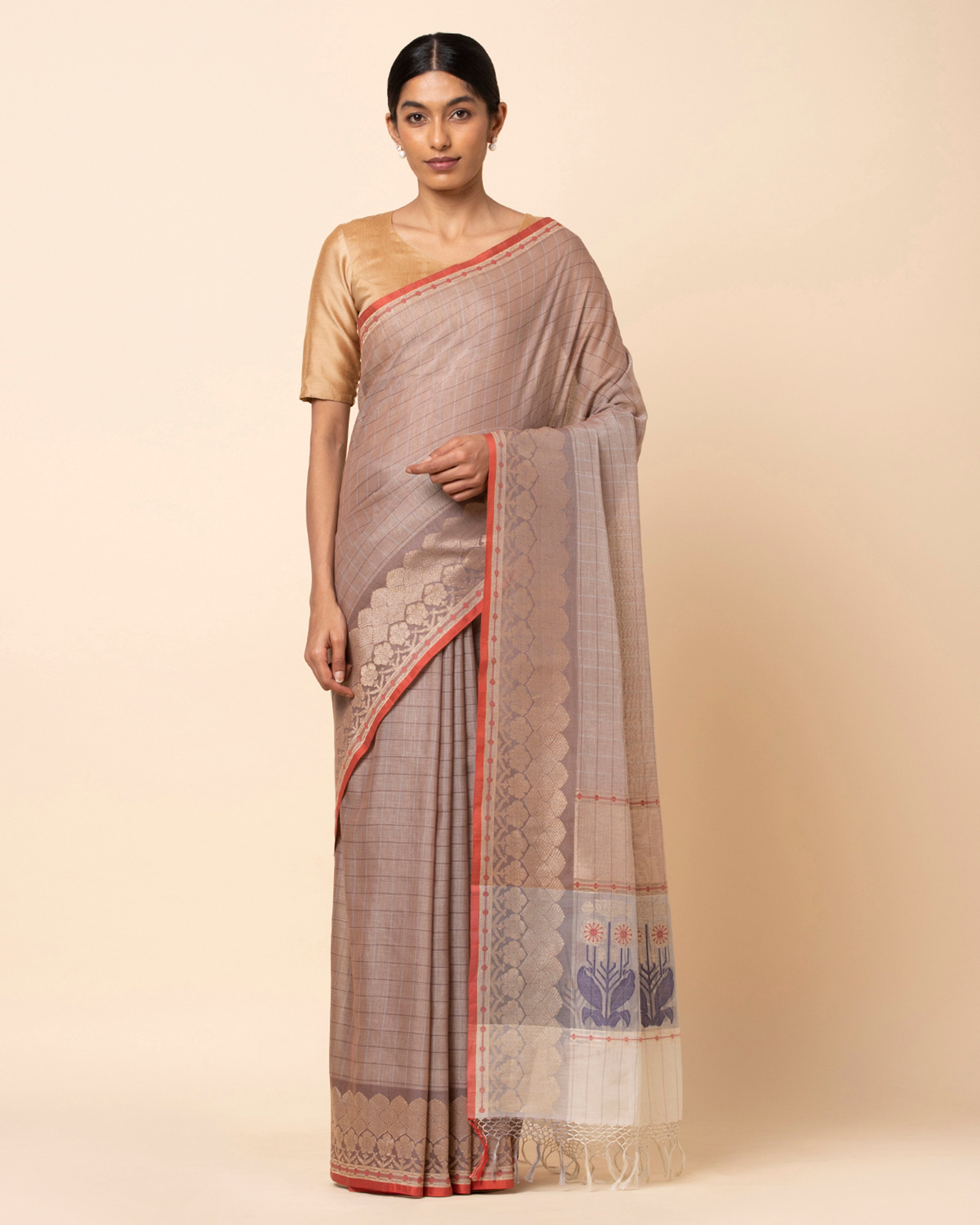 Zoha Jamdani Cotton Saree