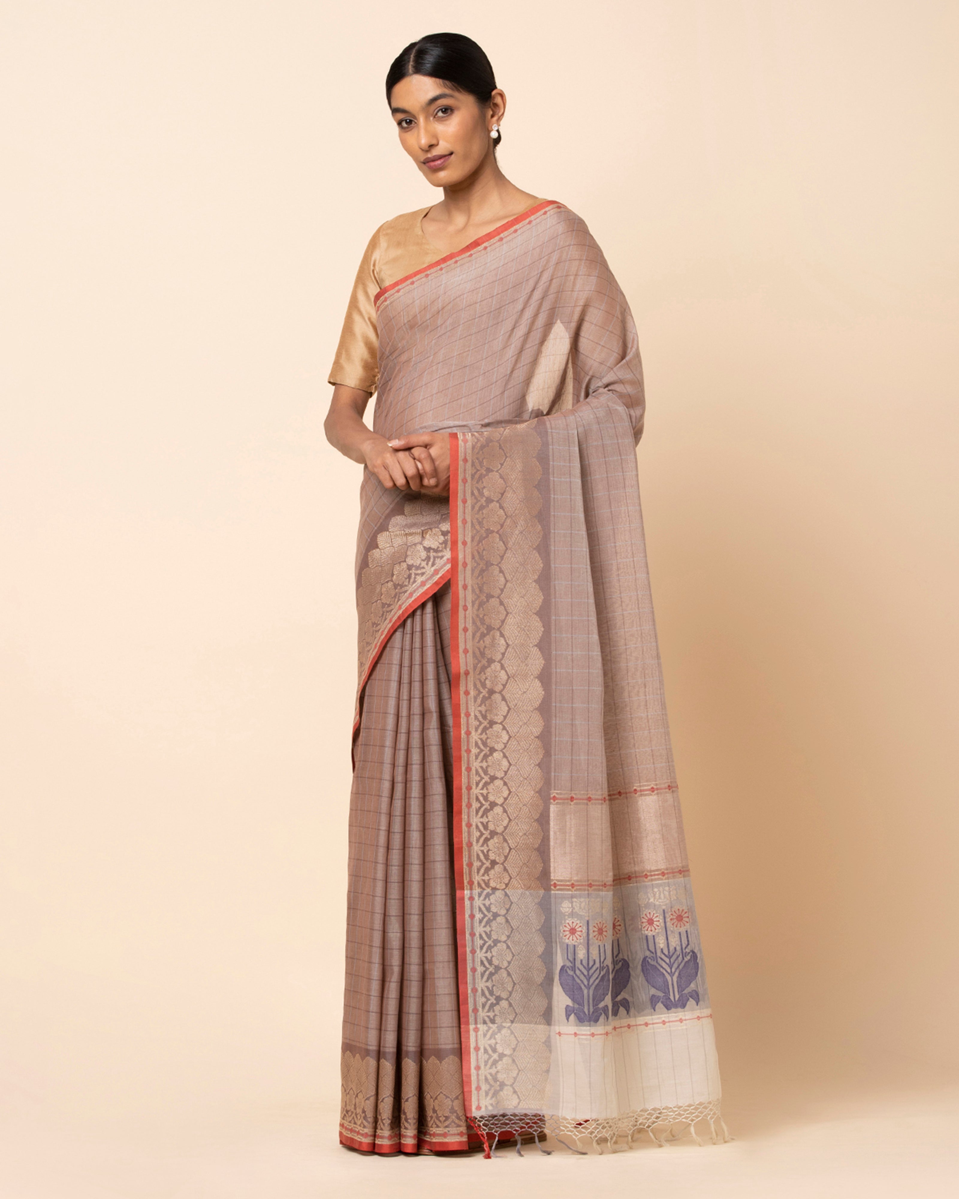 Zoha Jamdani Cotton Saree