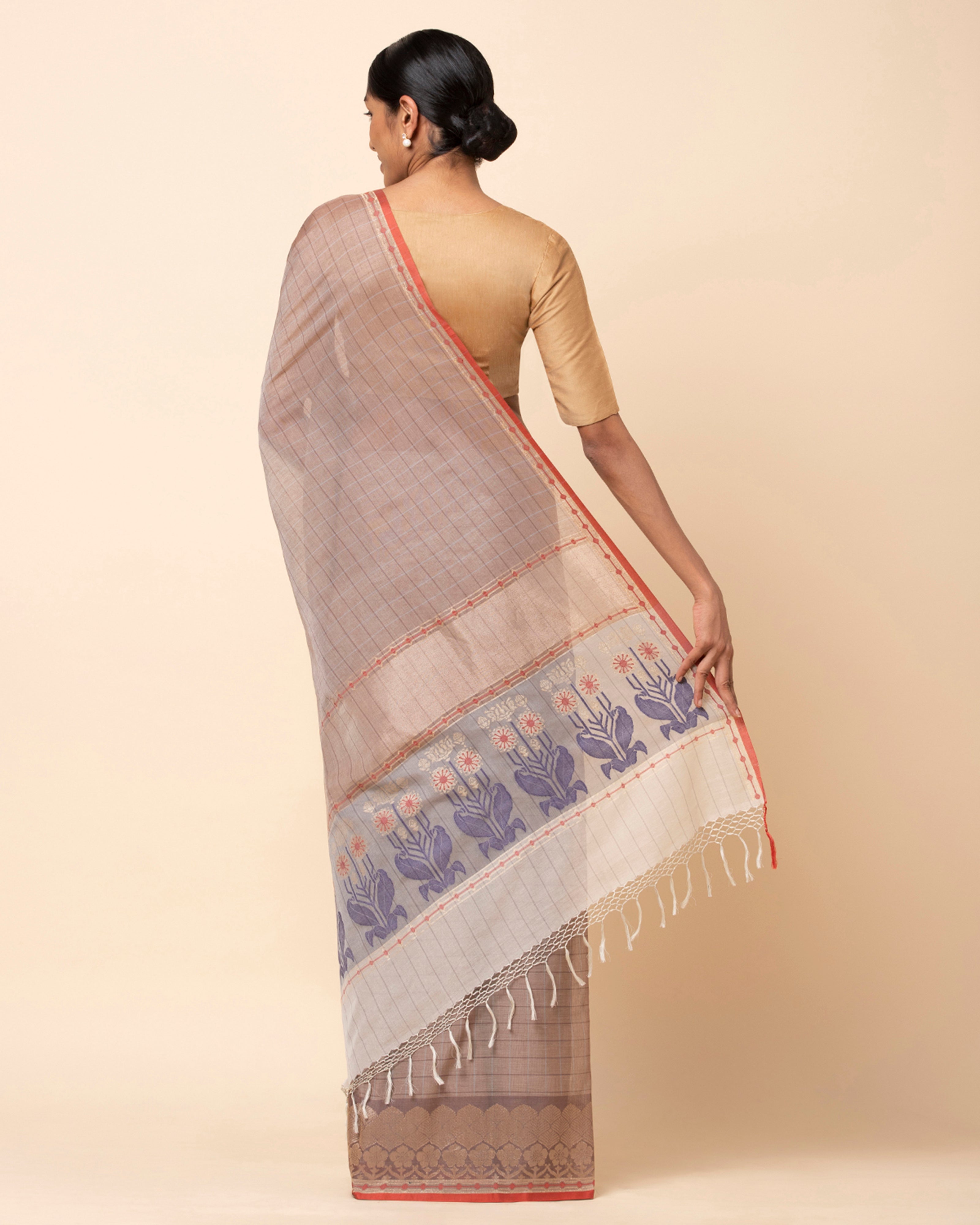 Zoha Jamdani Cotton Saree