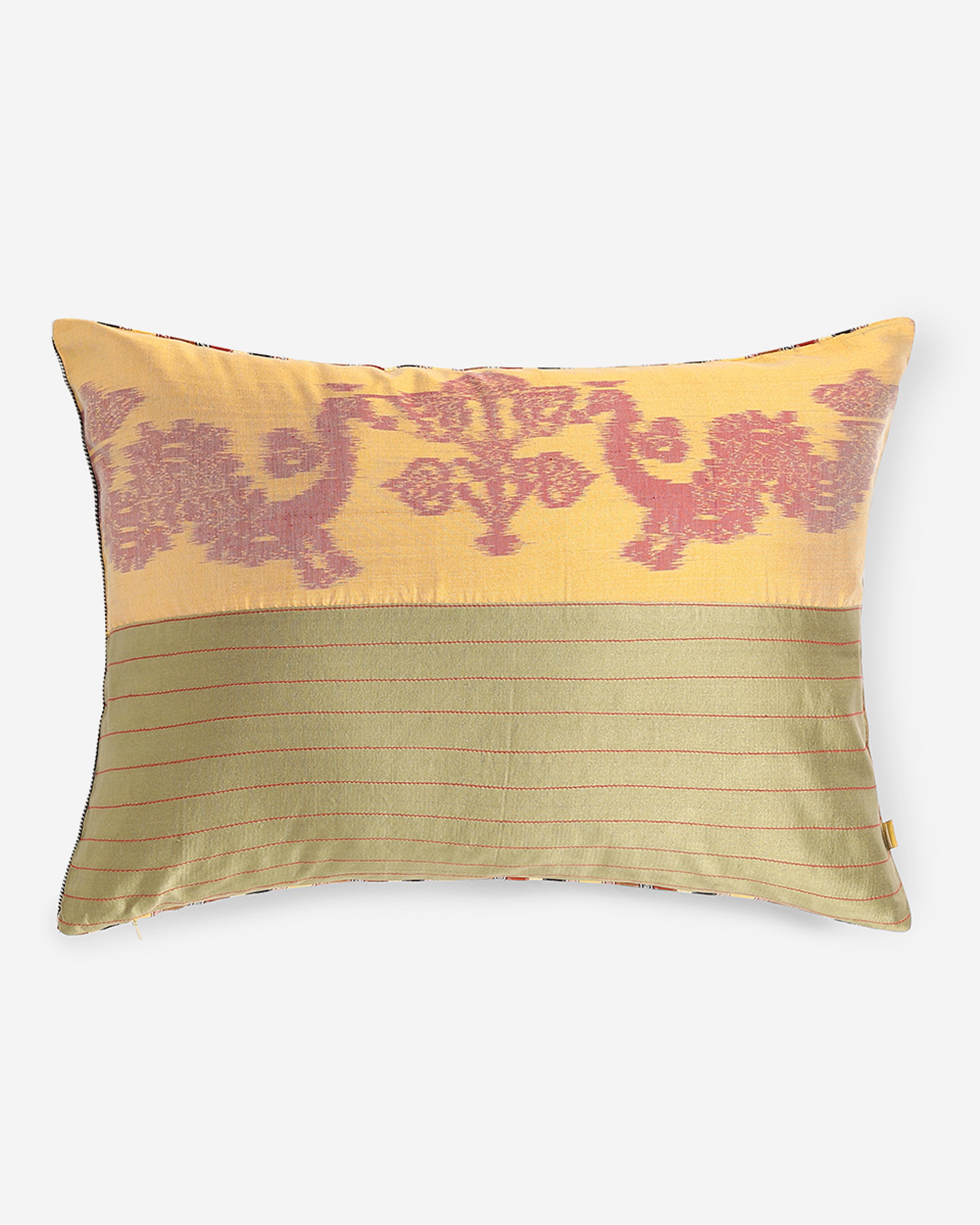 Amartya Weft Ikat Cotton Silk Cushion Cover