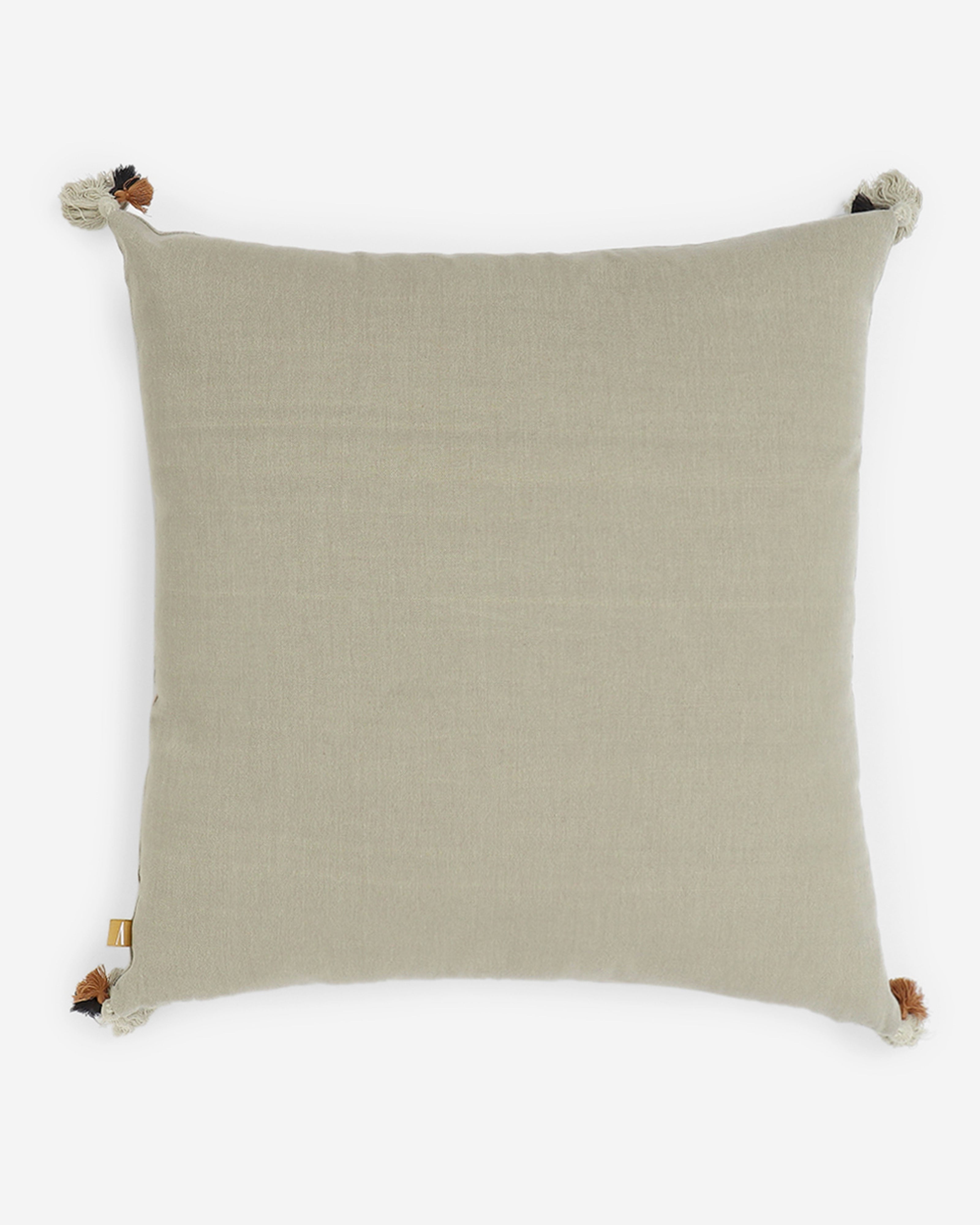 Garima Extra Weft Cotton Cushion Cover - Medium Natural