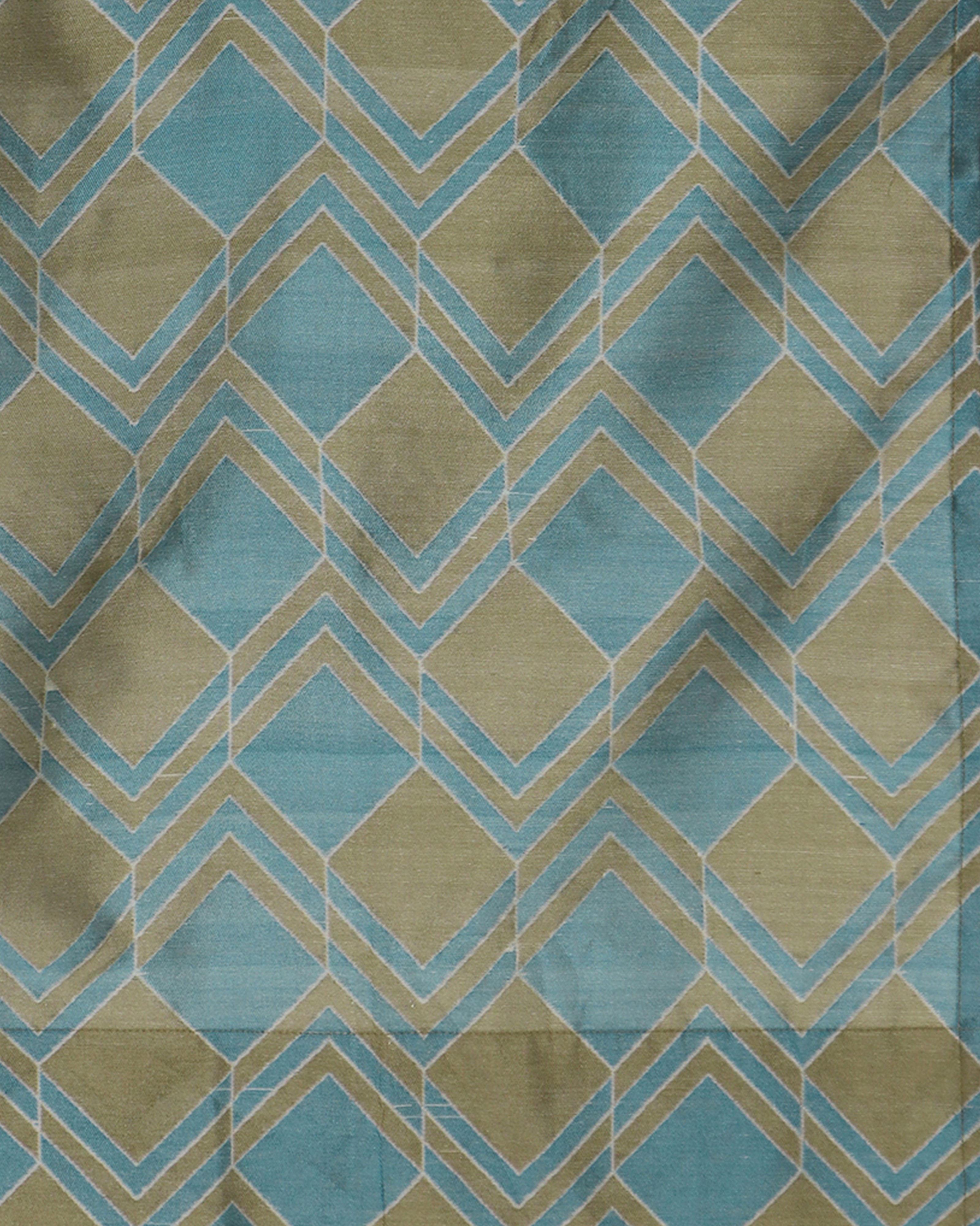 Tiles Cutwork Silk Curtain - Medium Assorted