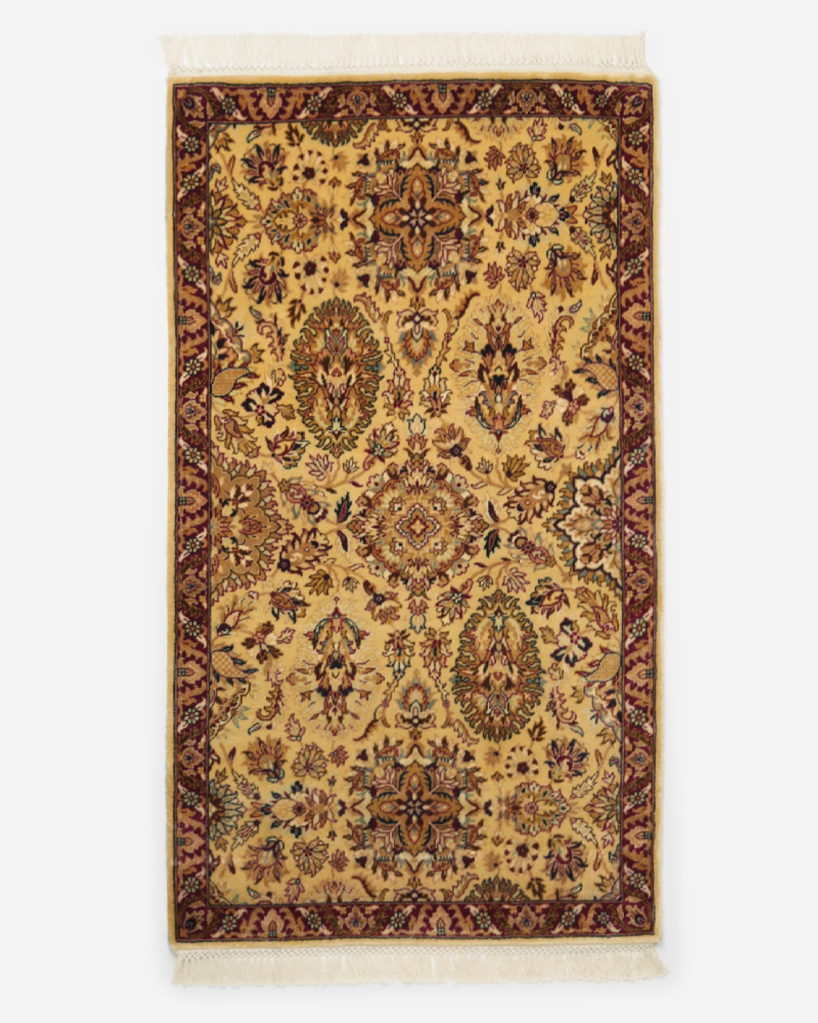 Bhagicha Hand Knotted Cotton Wool Rug - Light Assorted