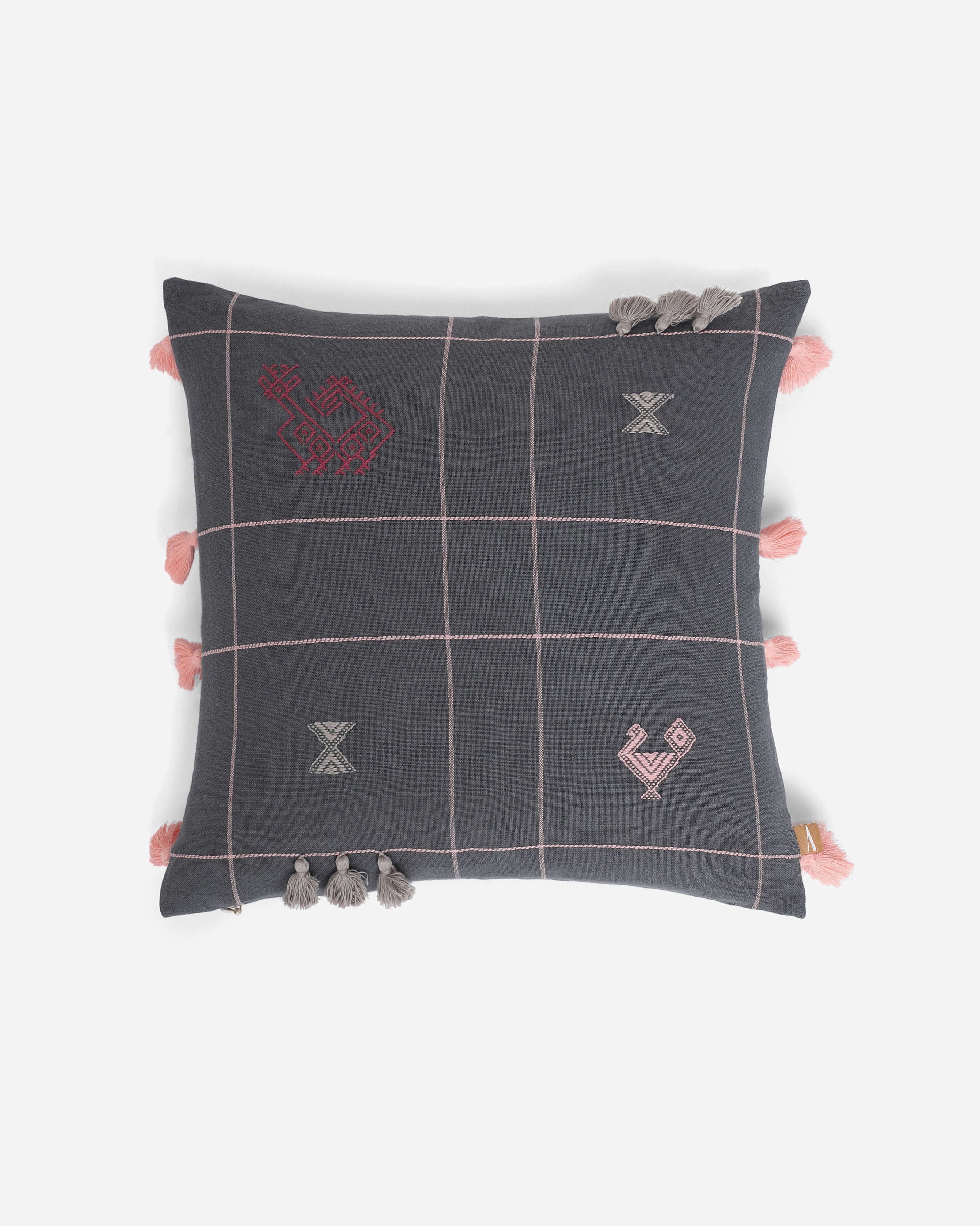 Mayil Extra Weft Cotton Cushion Cover