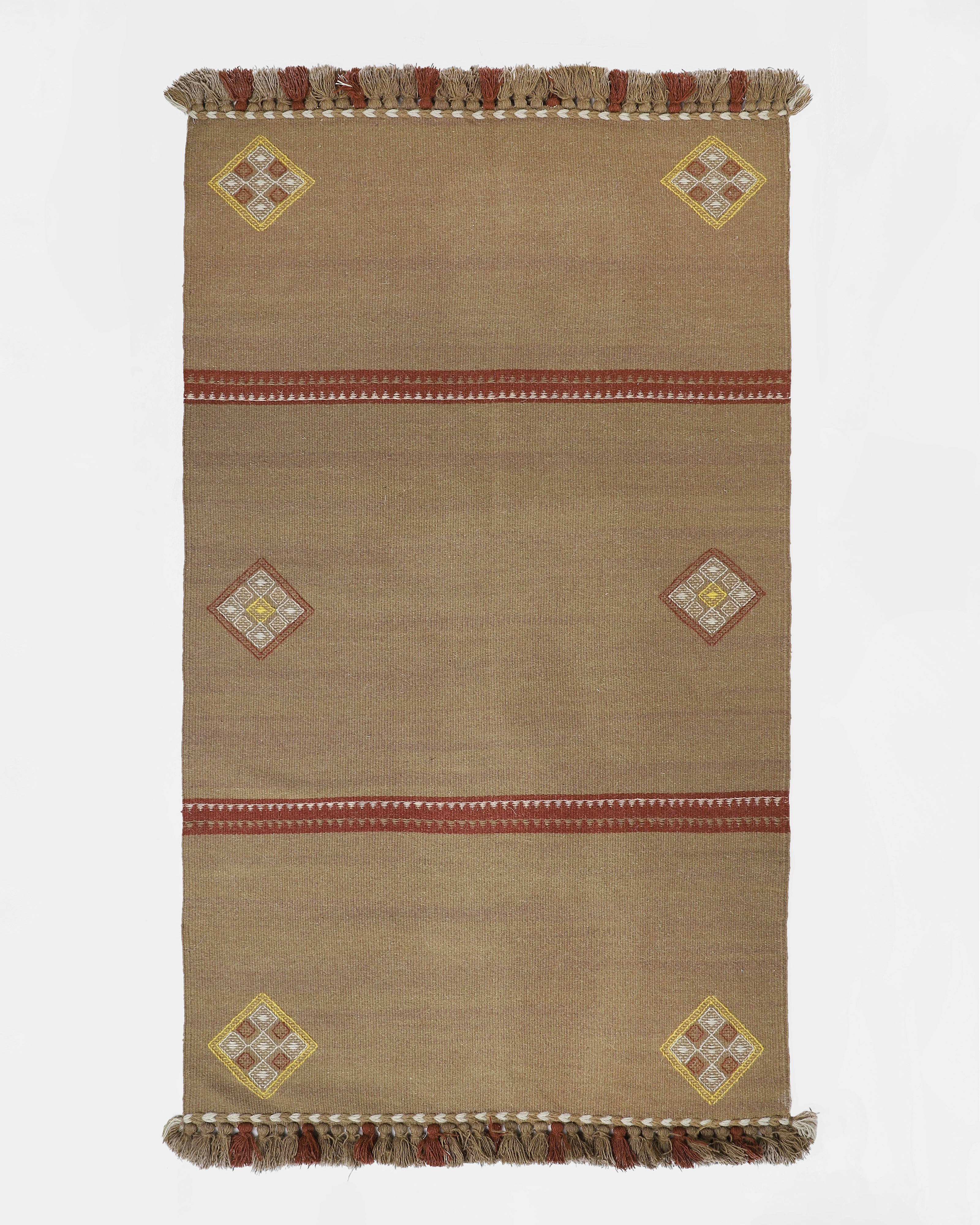 Silaah Extra Weft Cotton Wool Rug