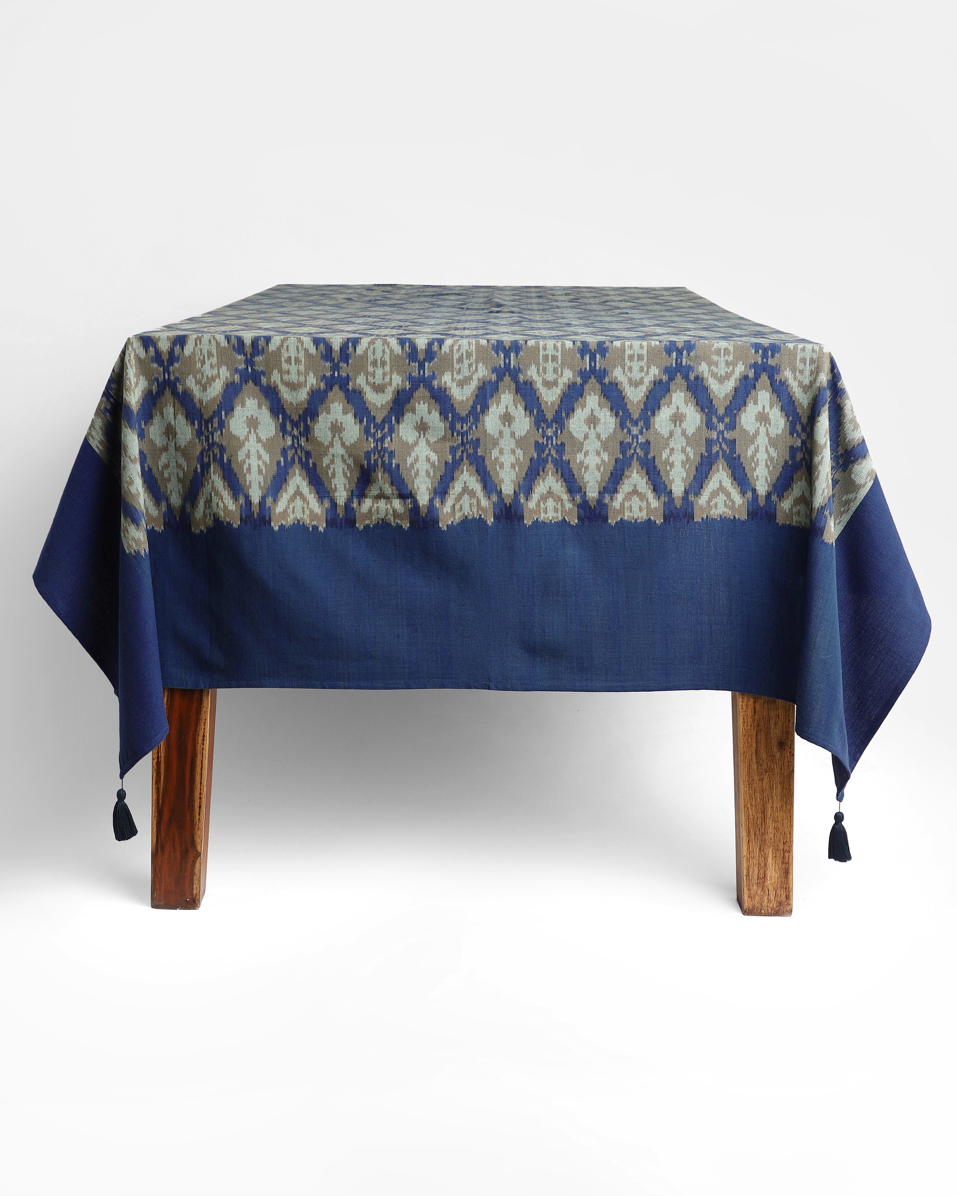 Udaya Warp Ikat Cotton Table Cover - Medium Assorted