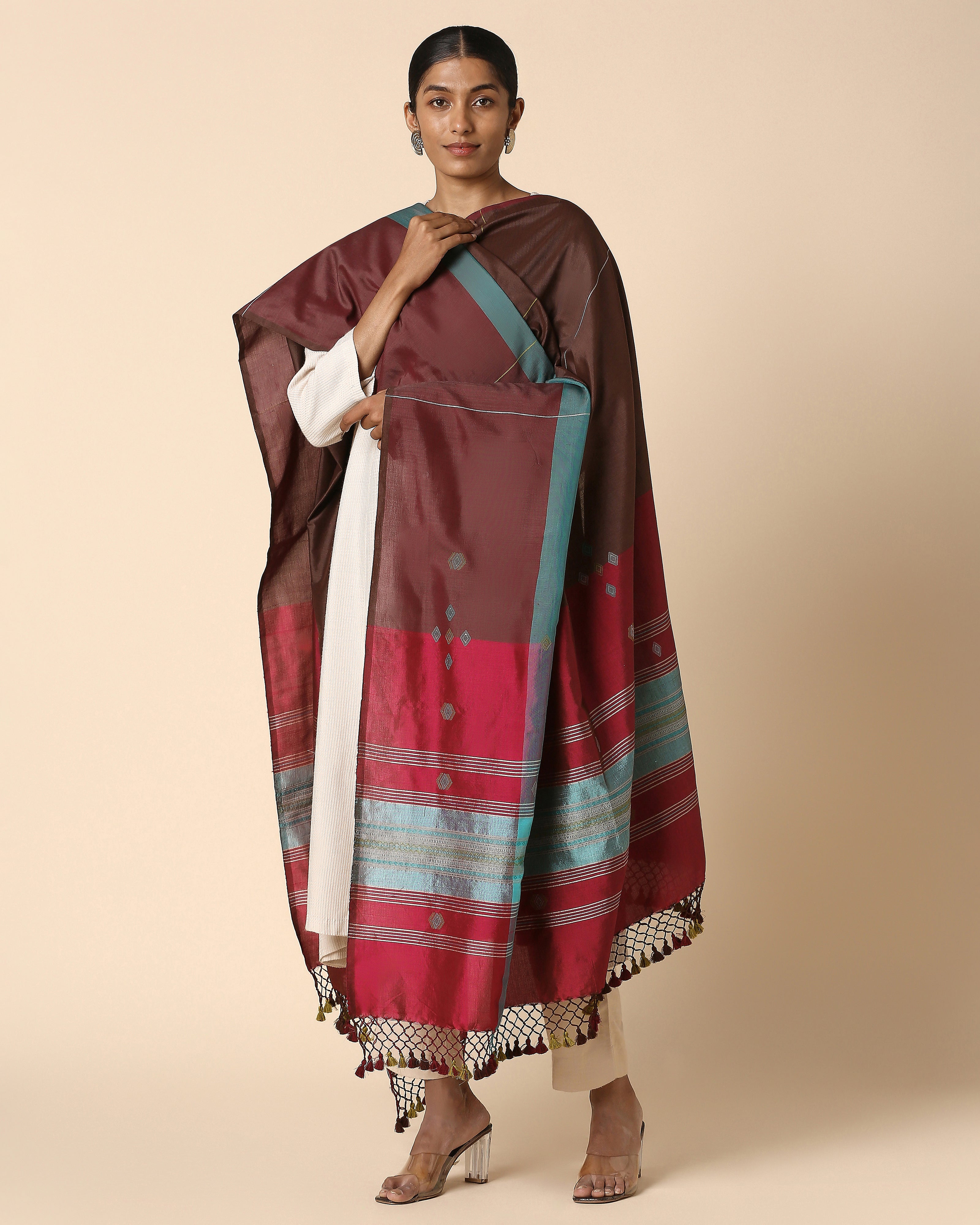 Etisha Bhujodi Tangalia Cotton Silk Dupatta