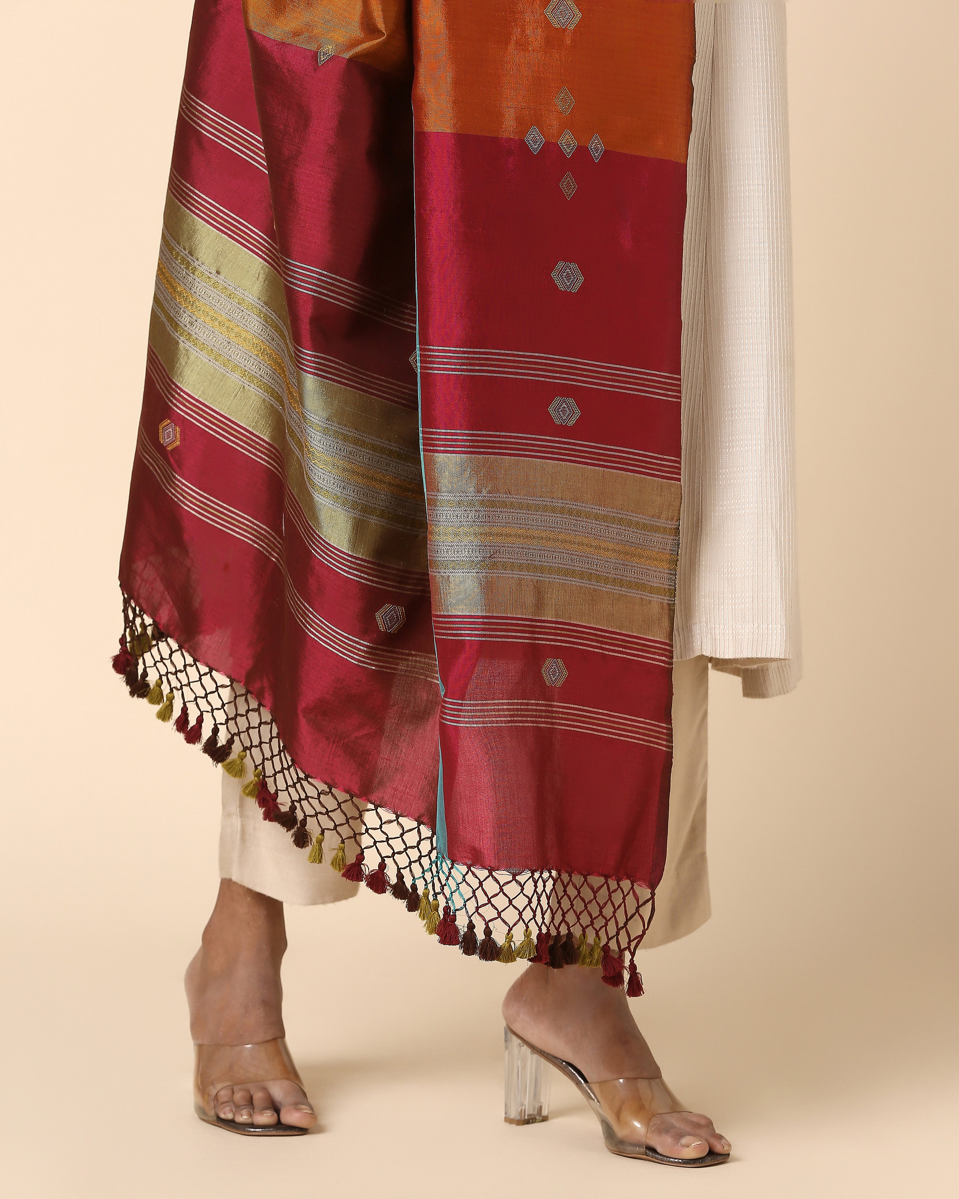 Etisha Bhujodi Tangalia Cotton Silk Dupatta