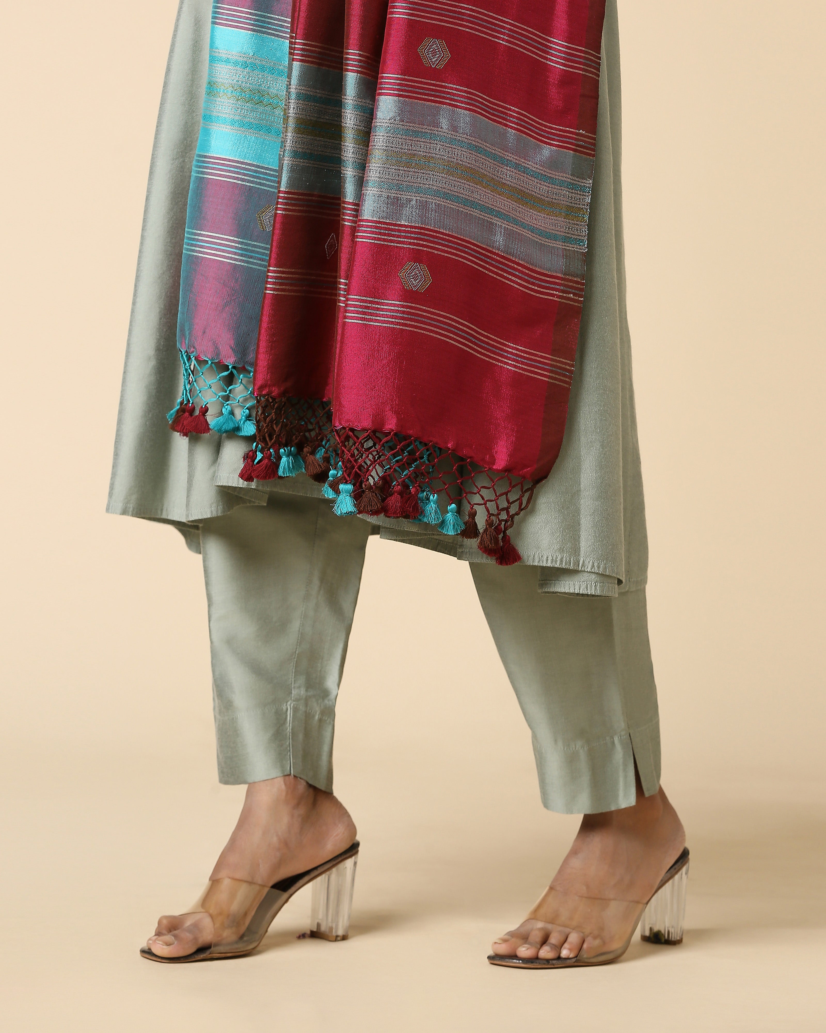 Etisha Bhujodi Extra Weft Cotton Silk Dupatta