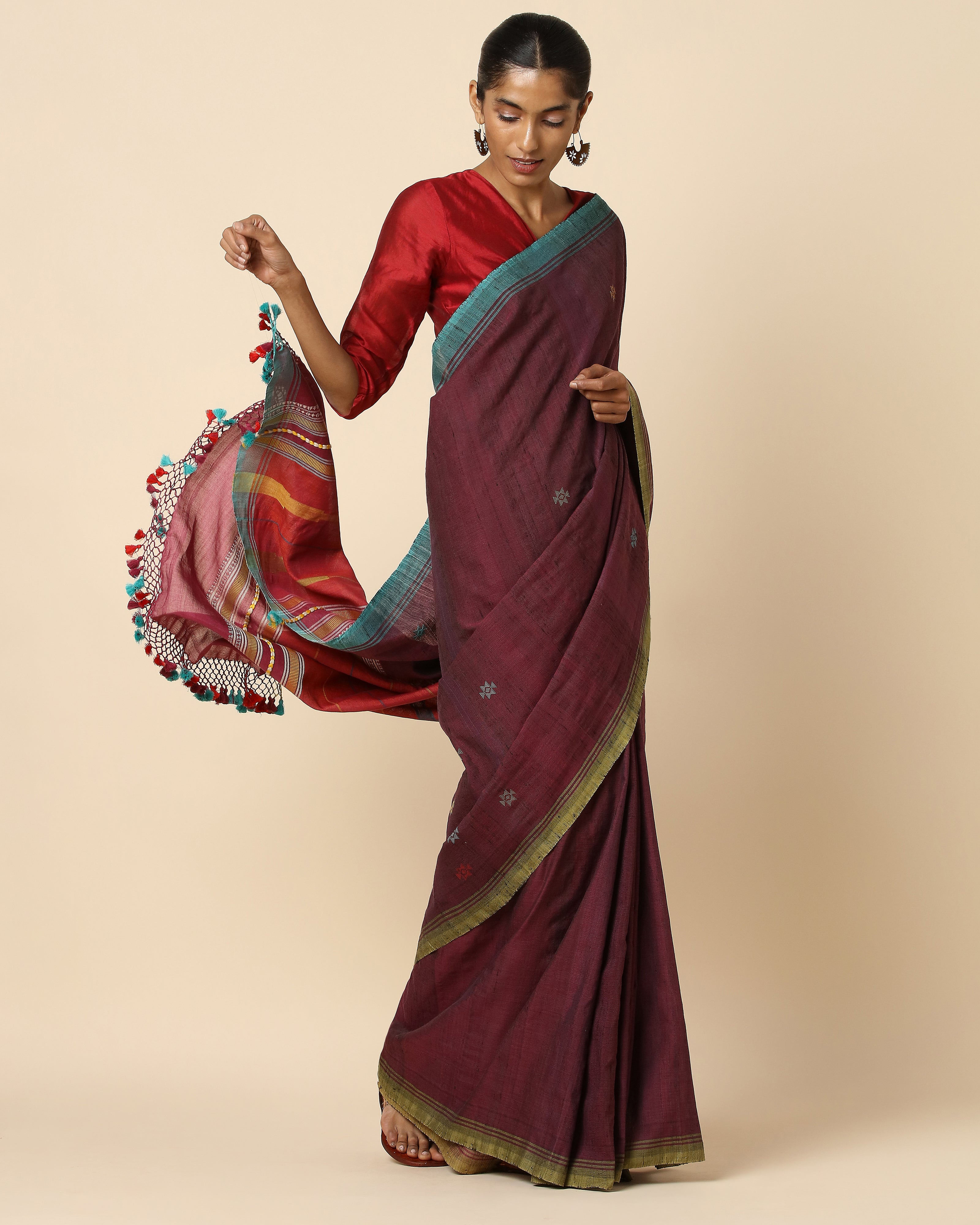 Adya Extra Weft Cotton Silk Saree